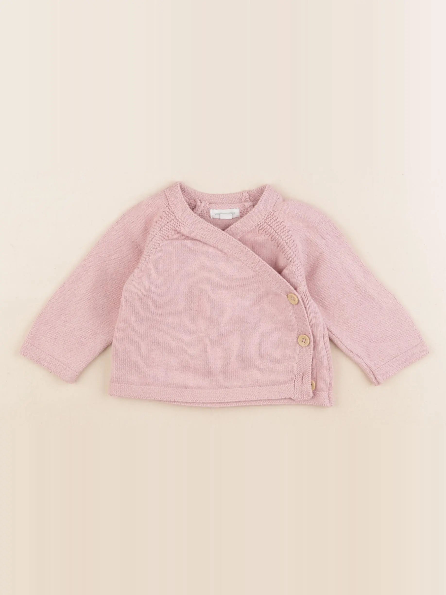 Vertbaudet - pull rose - 1 mois