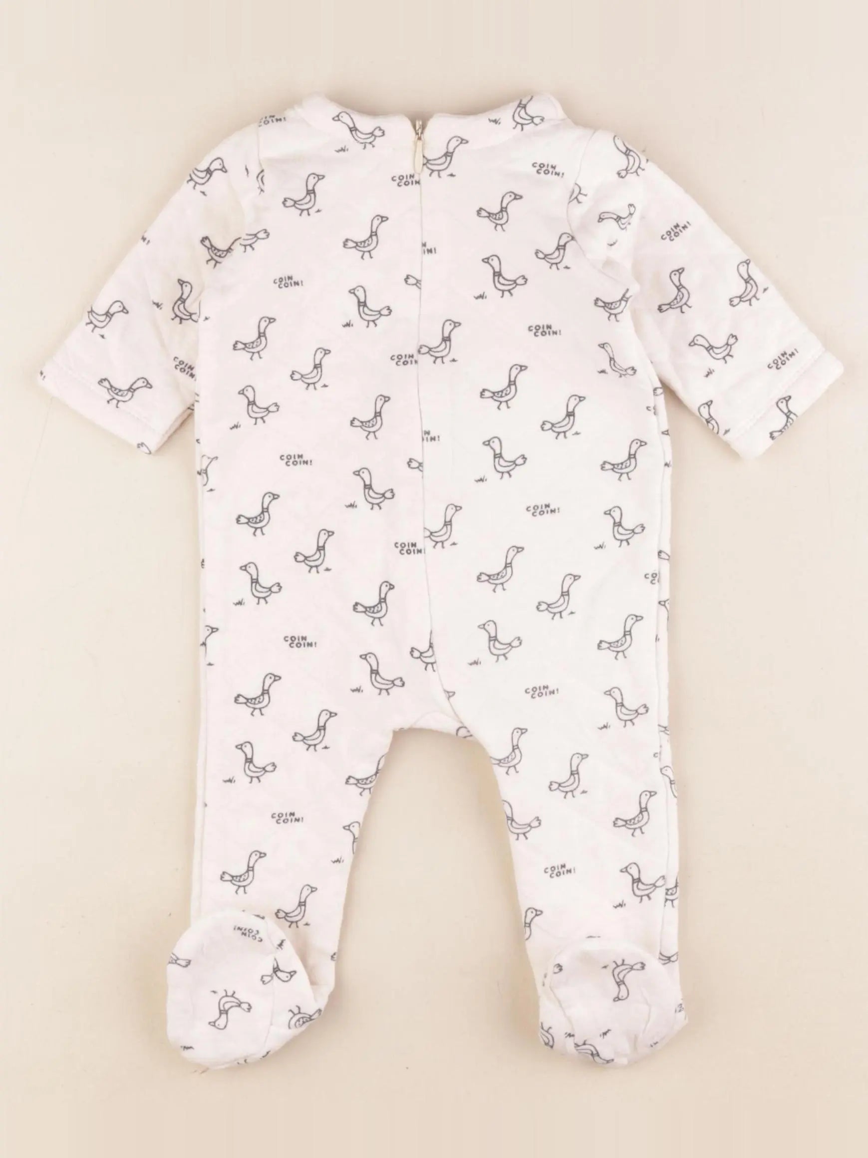 Boutchou - pyjama coton beige, bleu - 6 mois