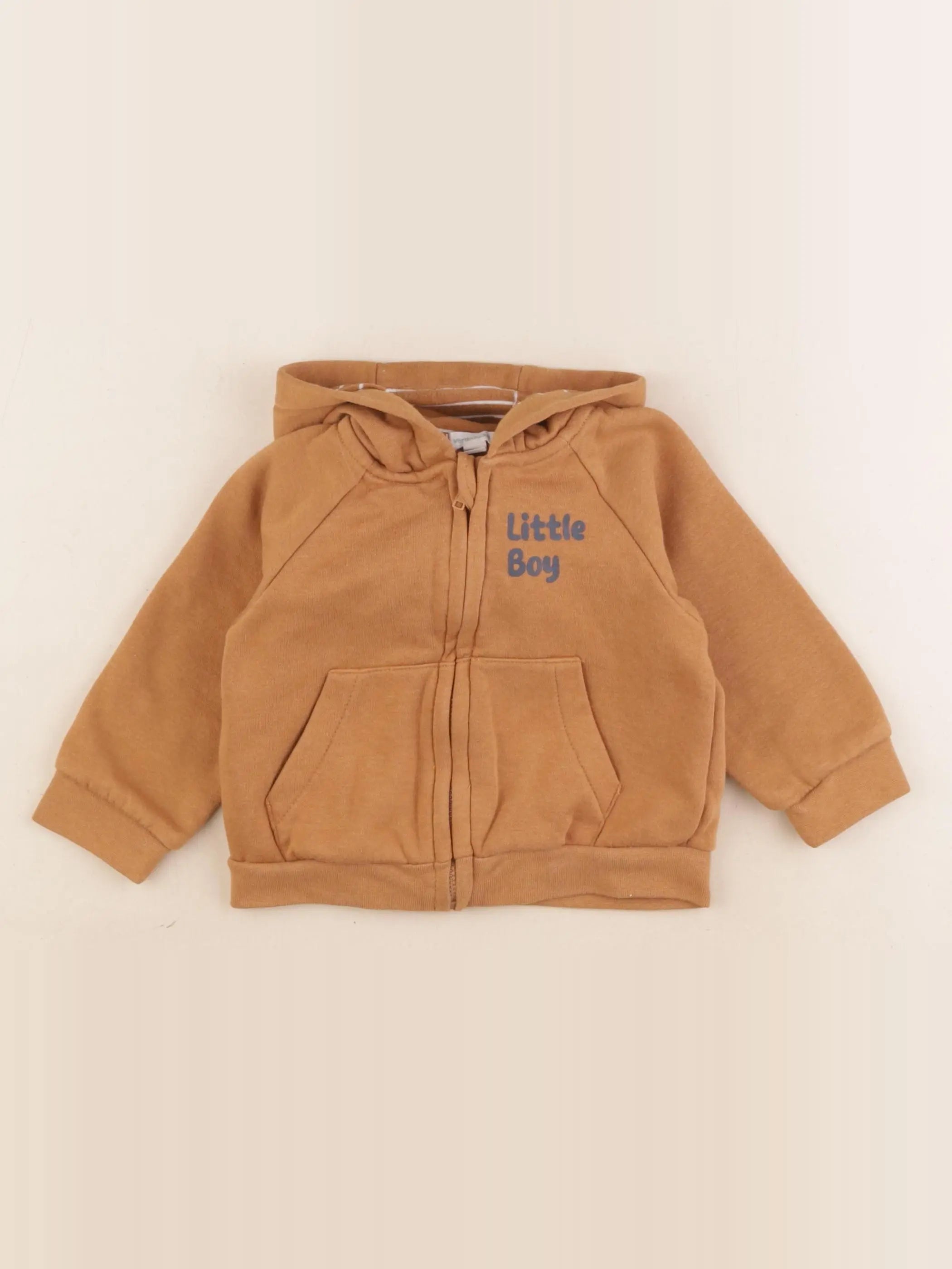 Vertbaudet - sweat marron - 18 mois
