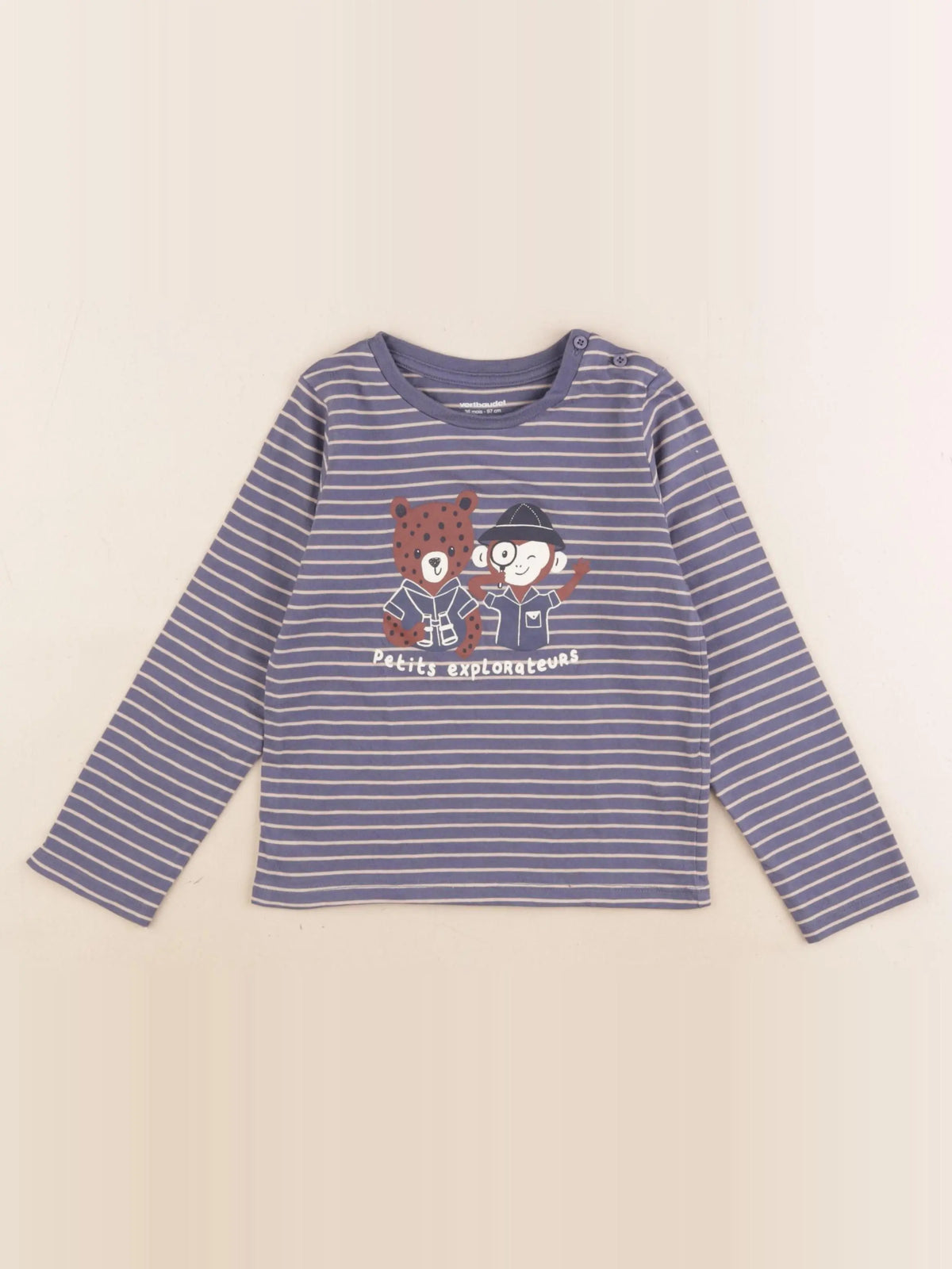 Vertbaudet - tee-shirt bleu - 36 mois