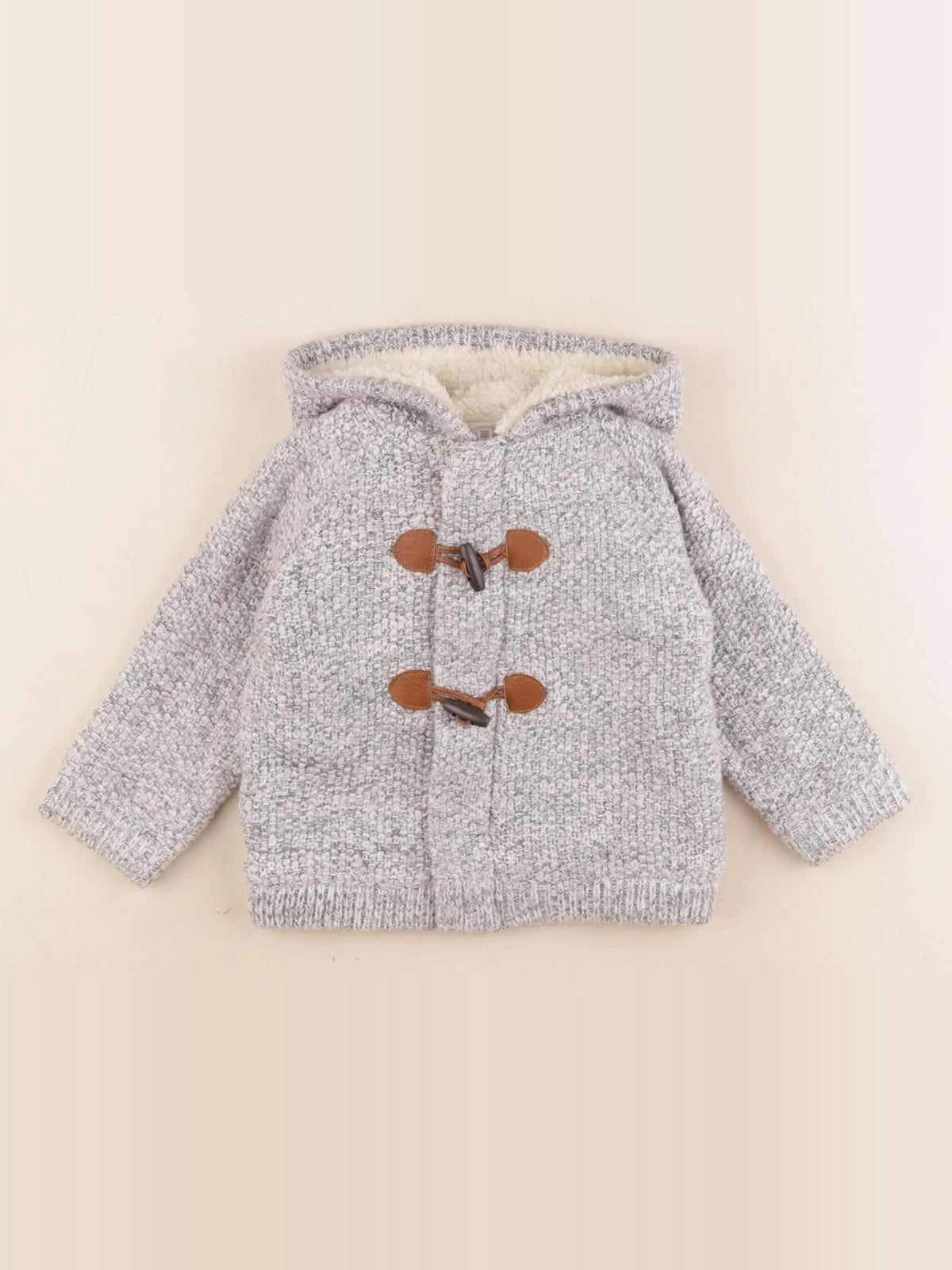 Vertbaudet - veste doublé gris - 18 mois