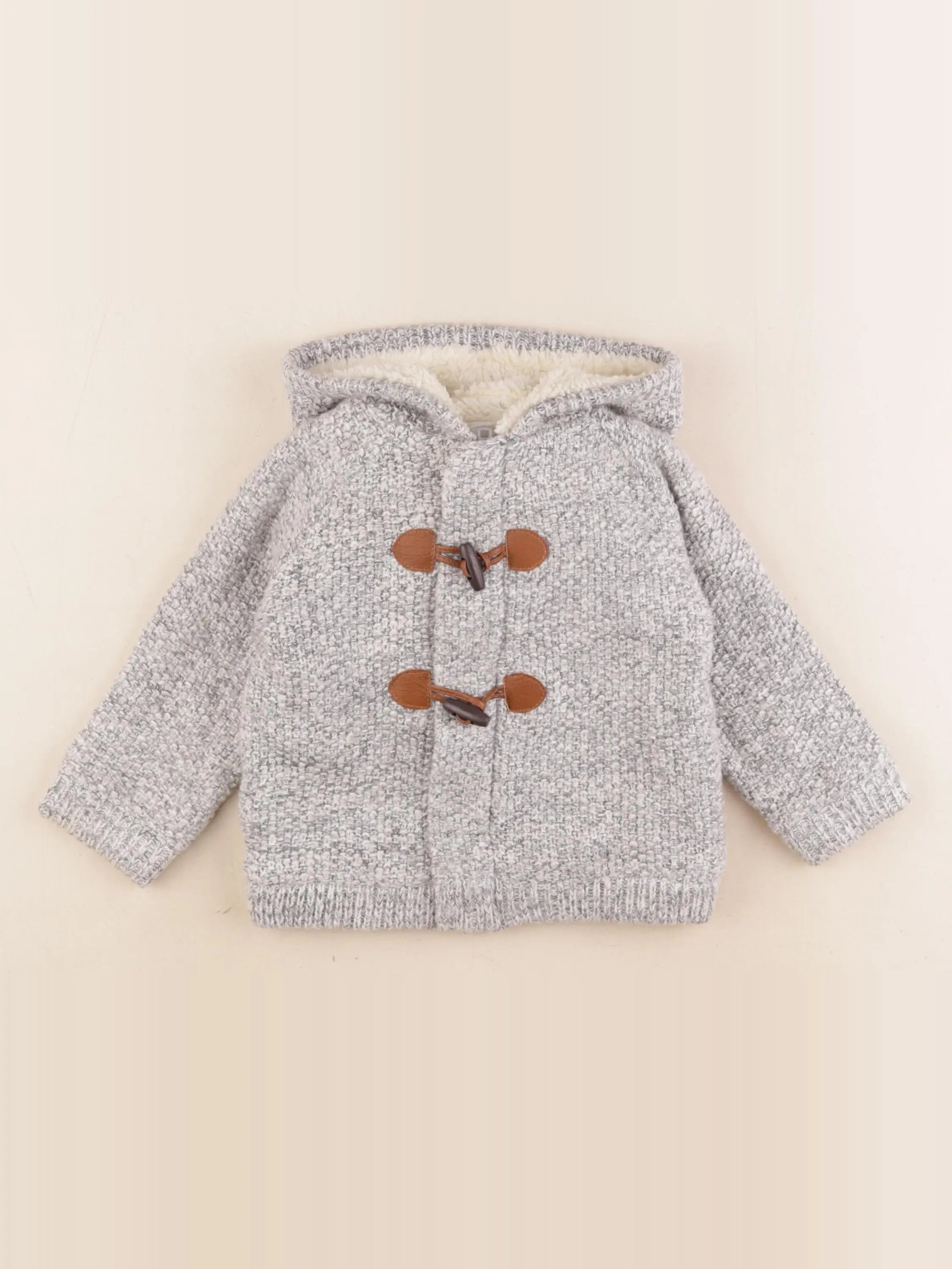 Vertbaudet - veste doublé gris - 18 mois