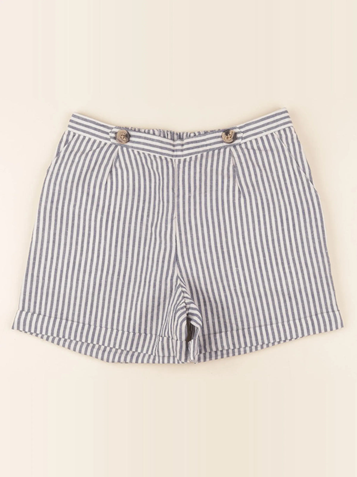 Cyrillus - short bleu, blanc - 12 ans