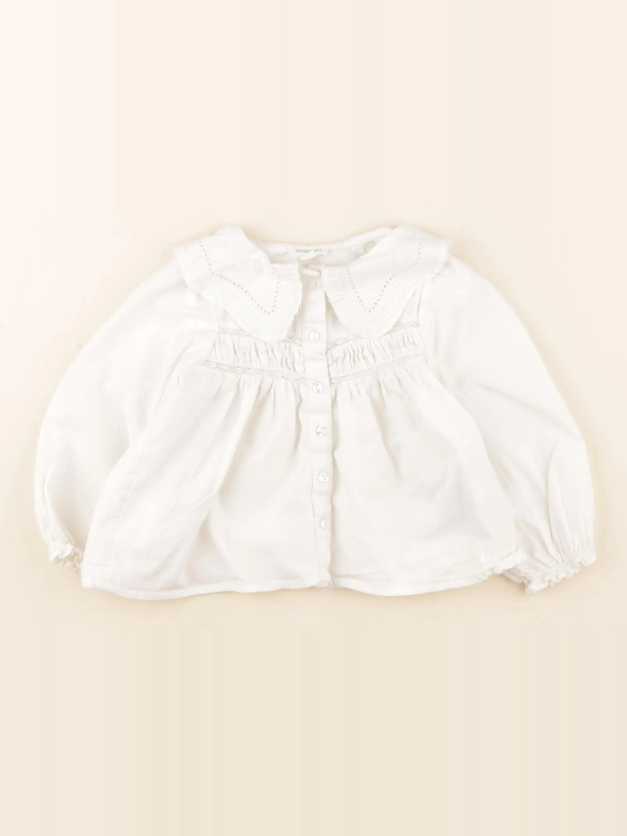 Vertbaudet - blouse blanc - 18 mois