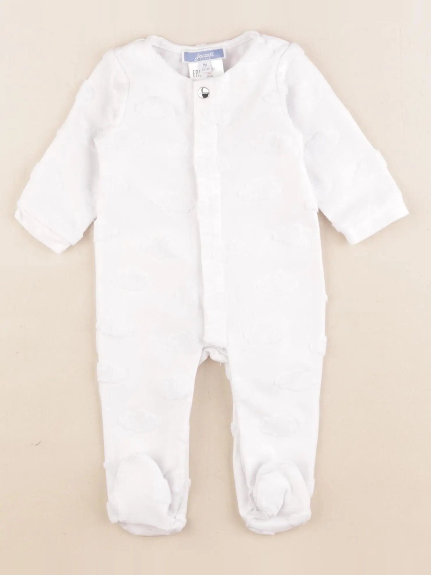 Jacadi - pyjama coton blanc - 1 mois