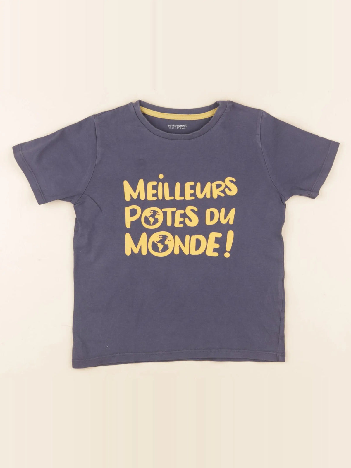 Vertbaudet - tee-shirt bleu - 6 ans