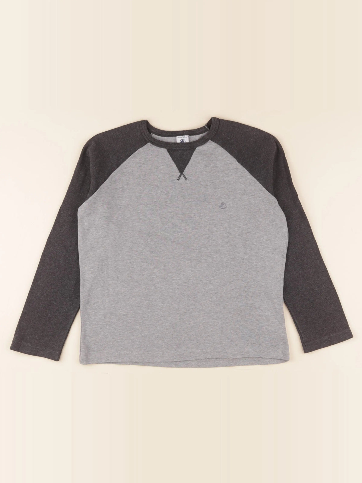 Petit Bateau - tee-shirt gris - 10 ans