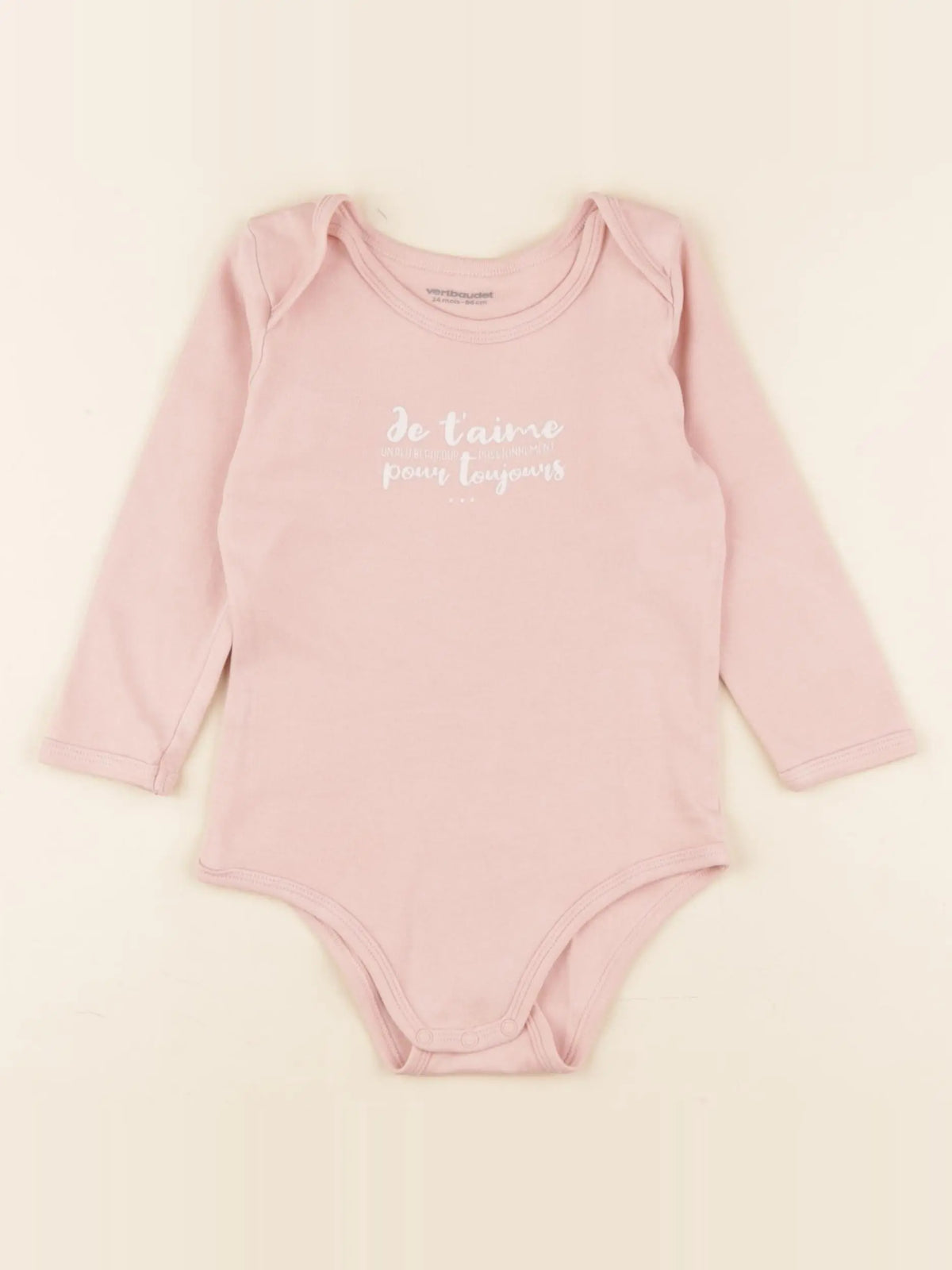 Vertbaudet - body rose - 24 mois