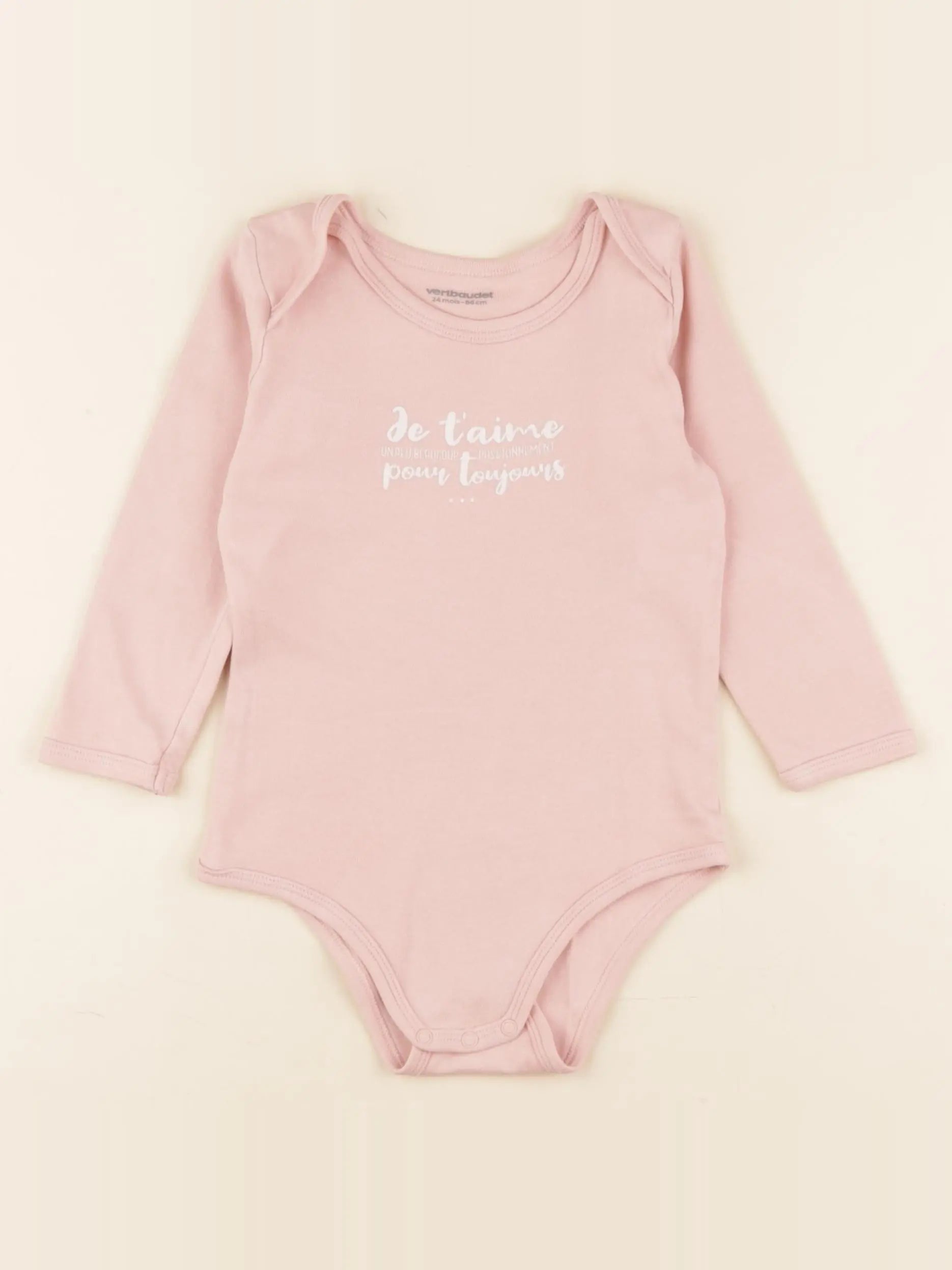 Vertbaudet - body rose - 24 mois