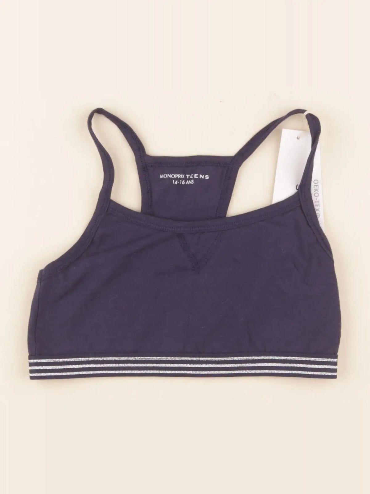 Monoprix - brassière bleu, argent - 14/16 ans