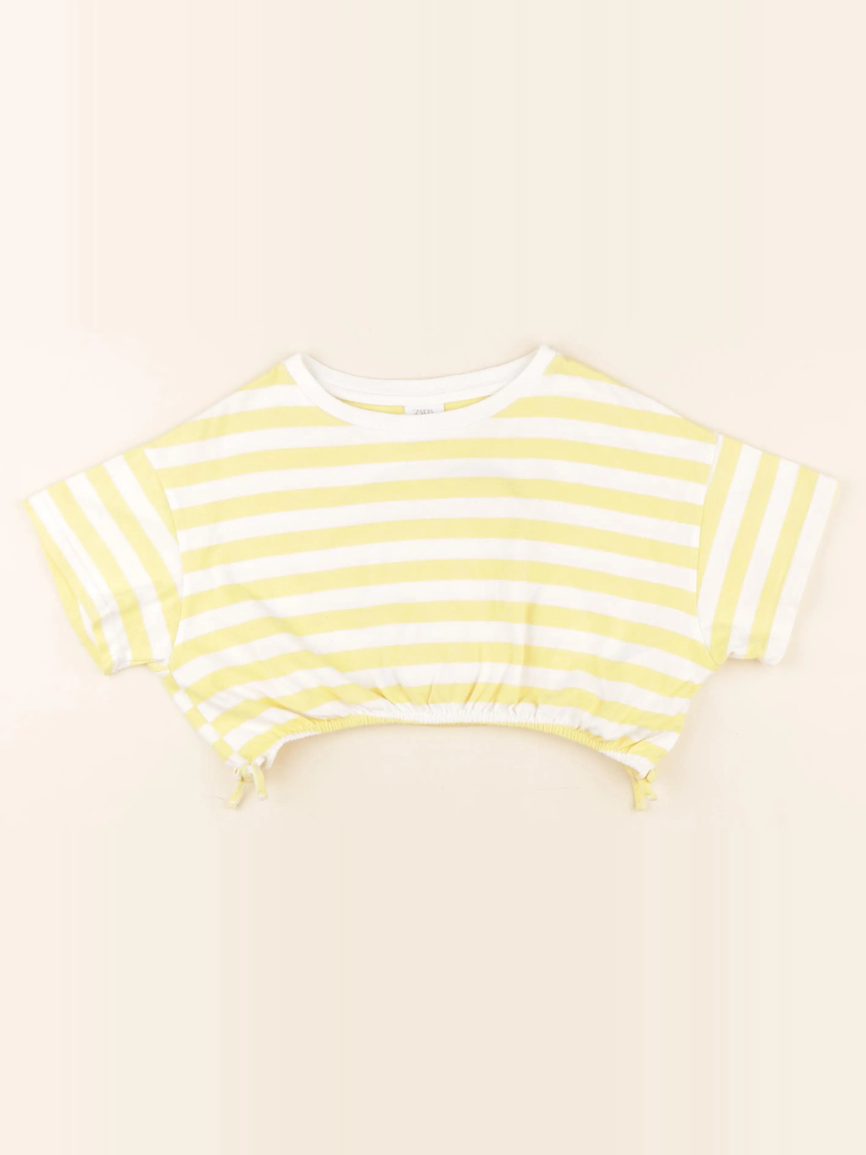 Zara - tee-shirt blanc, jaune - 10 ans