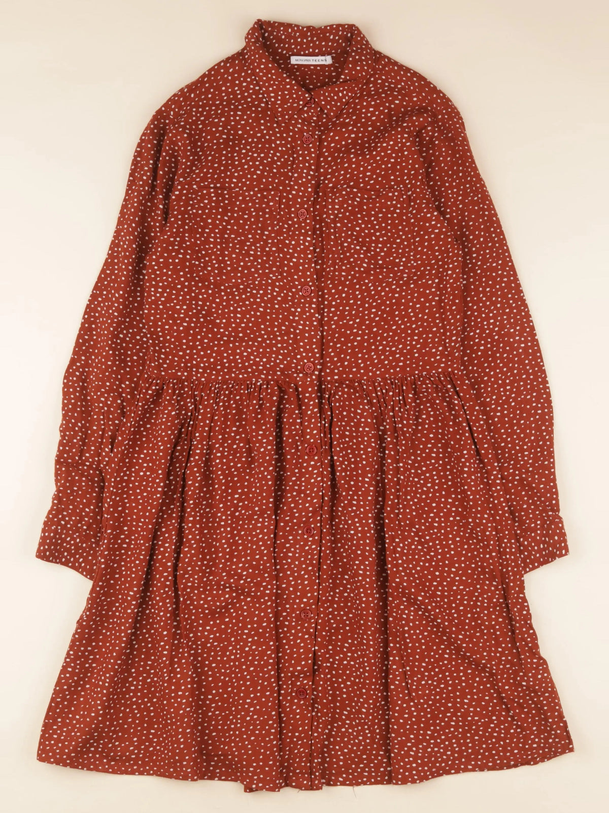 Monoprix - robe marron - 12 ans