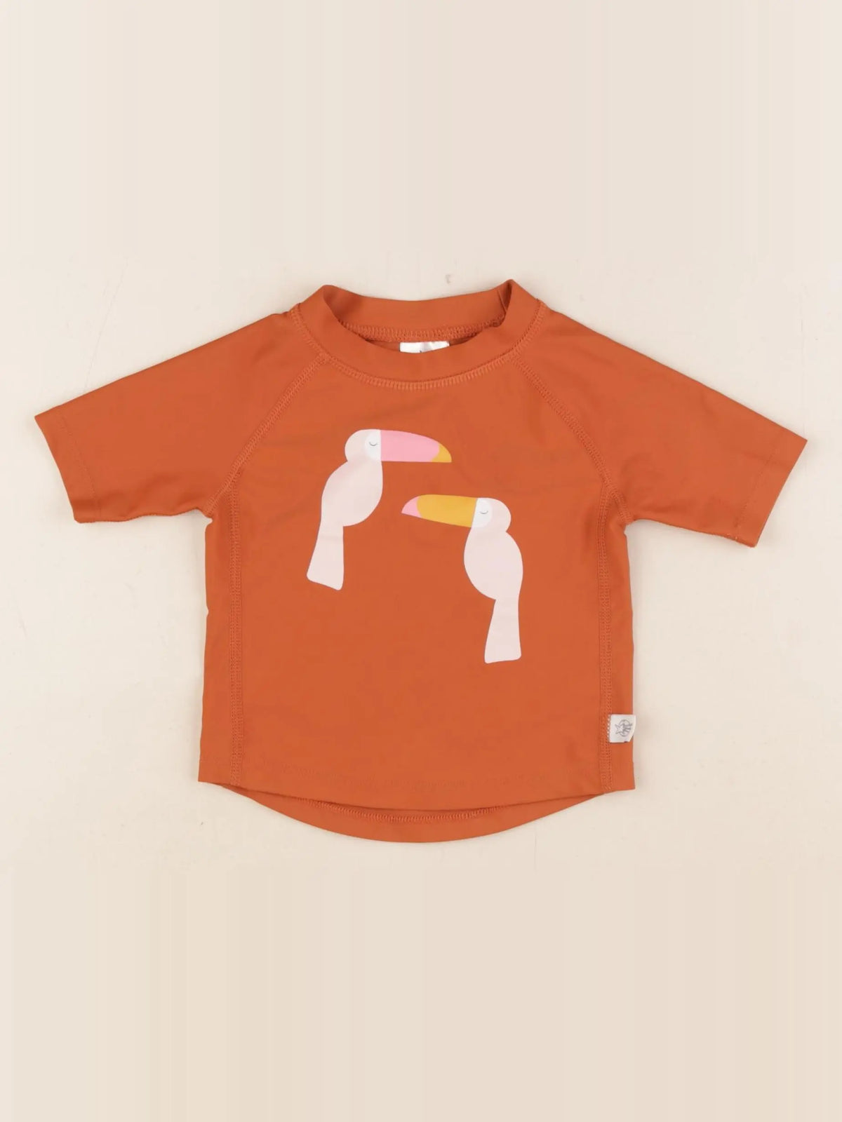 Lassig - tee-shirt de bain marron - 3/6 mois