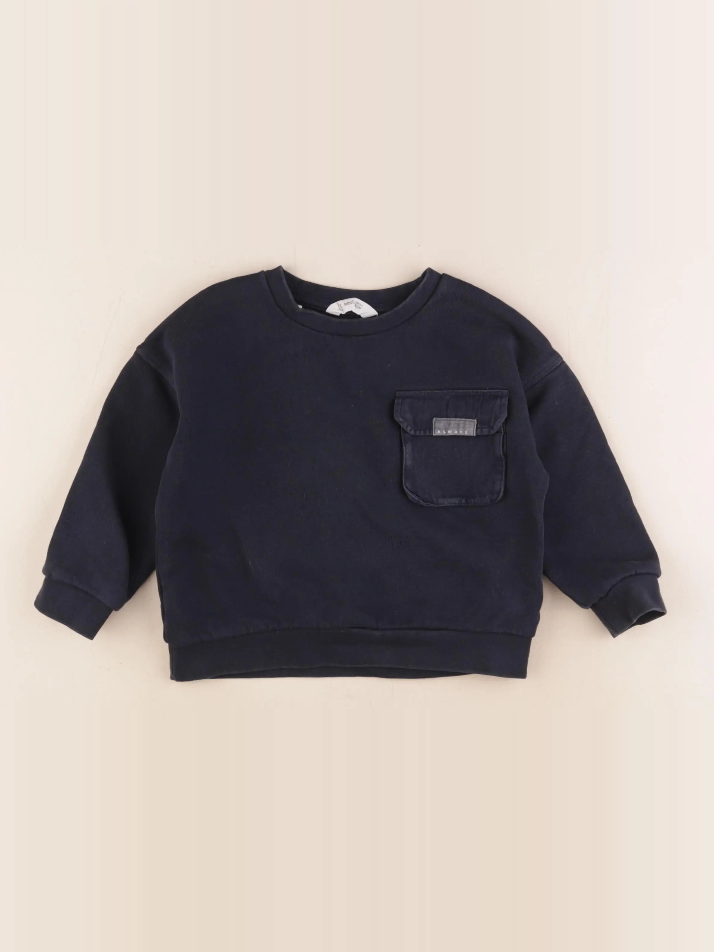 Mango - sweat bleu - 2/3 ans