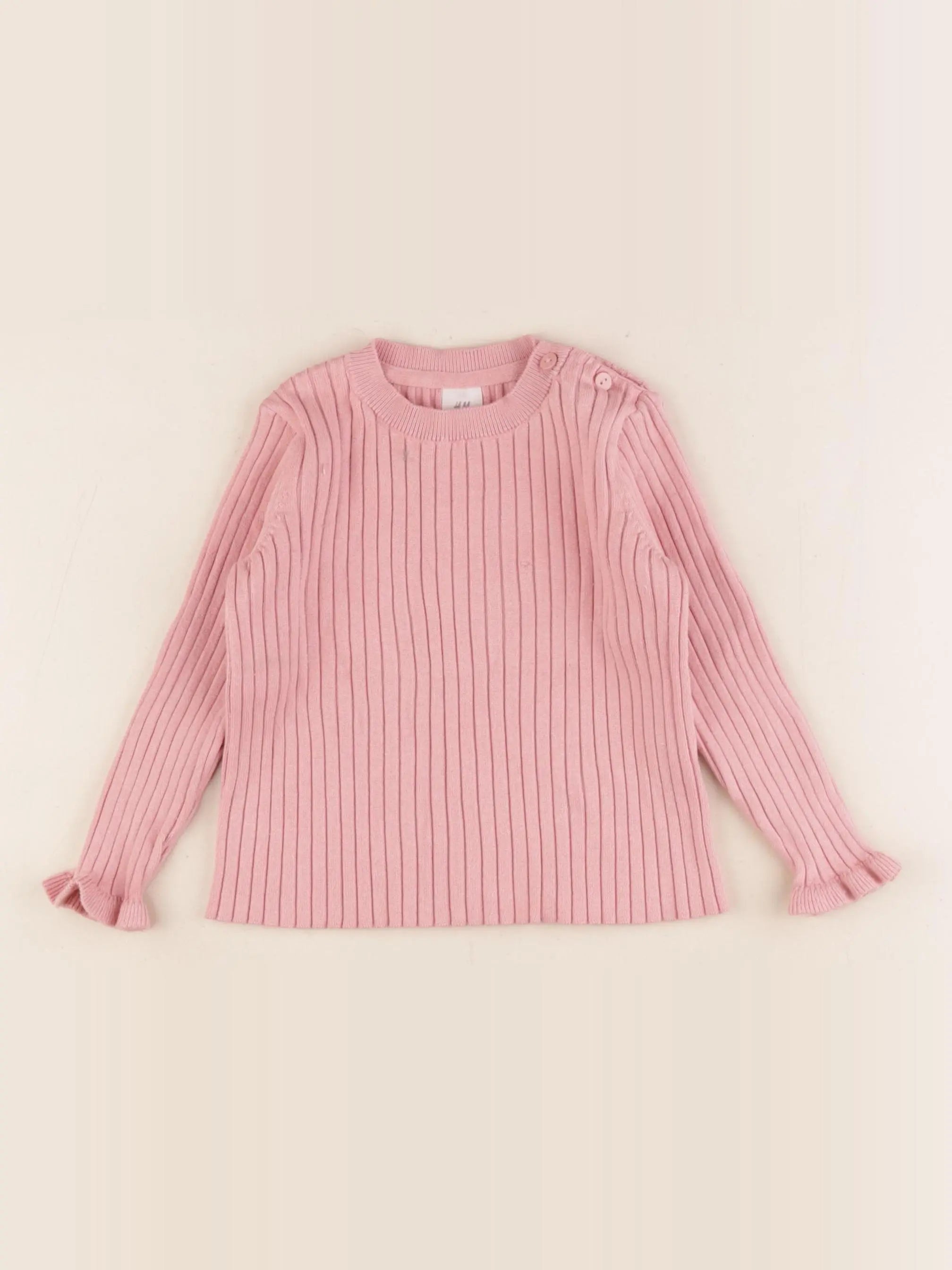H&M - pull rose - 18/24 mois
