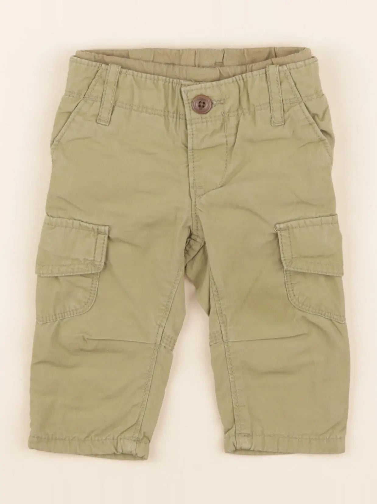 GAP - pantalon doublé vert - 3/6 mois
