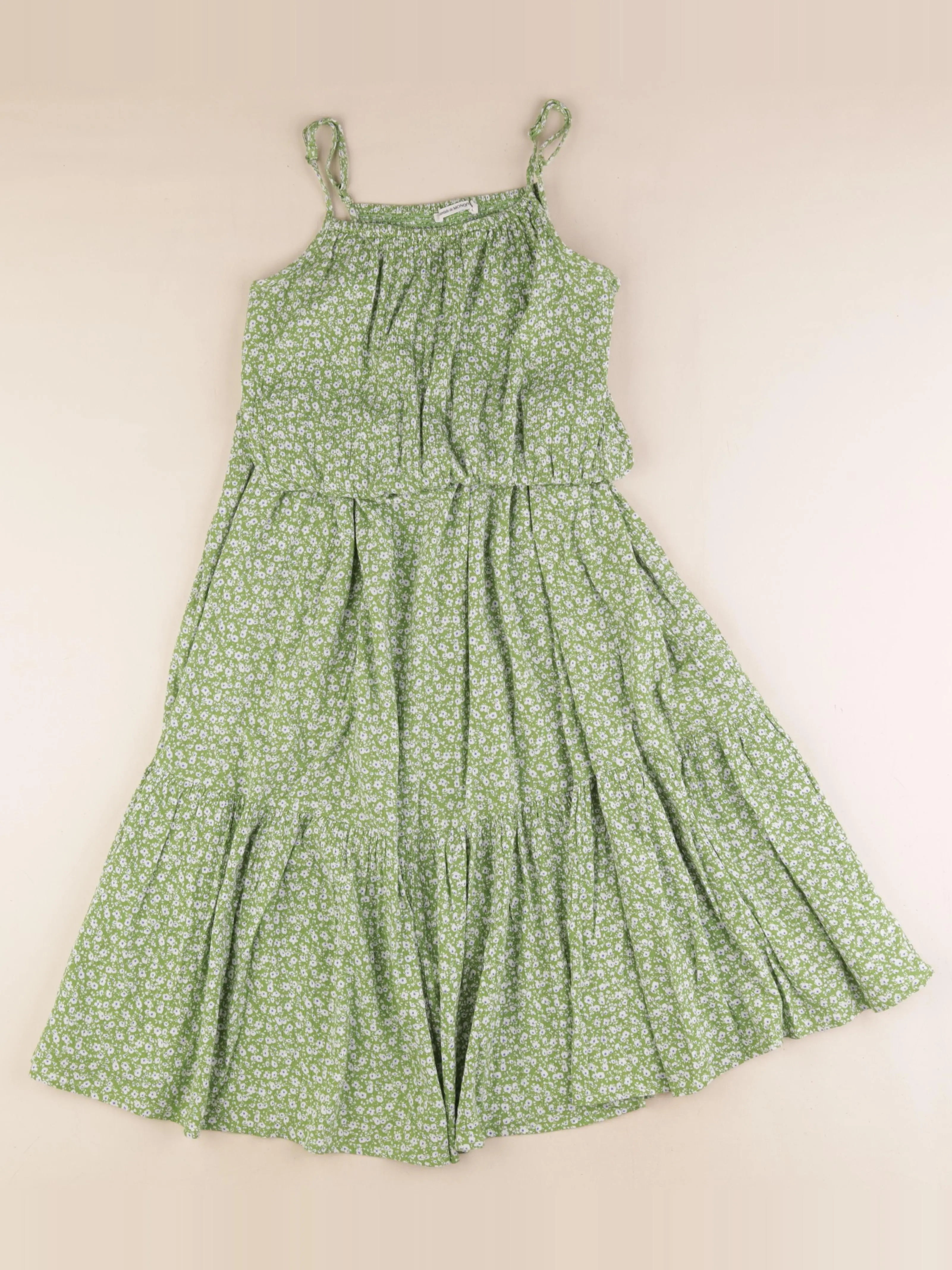 Monoprix - robe vert - 14 ans
