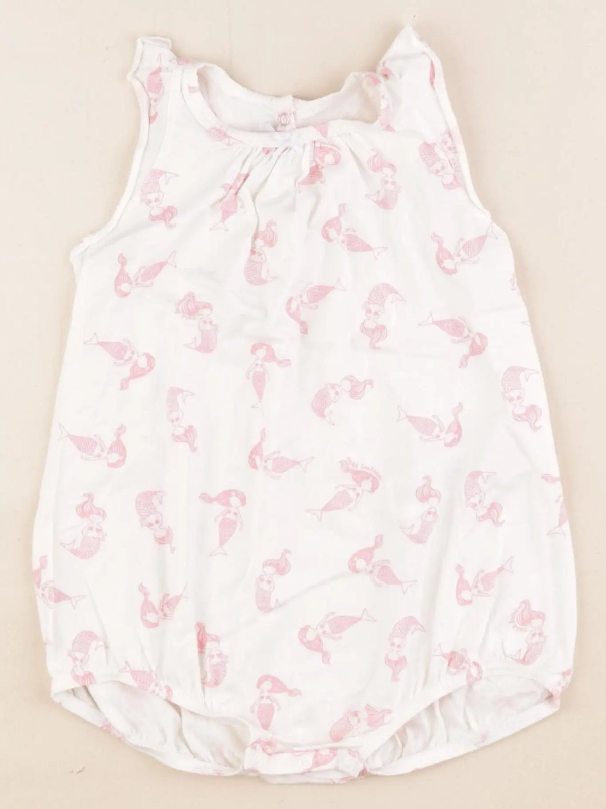 Petit Bateau - combinaison blanc, rose - 18 mois