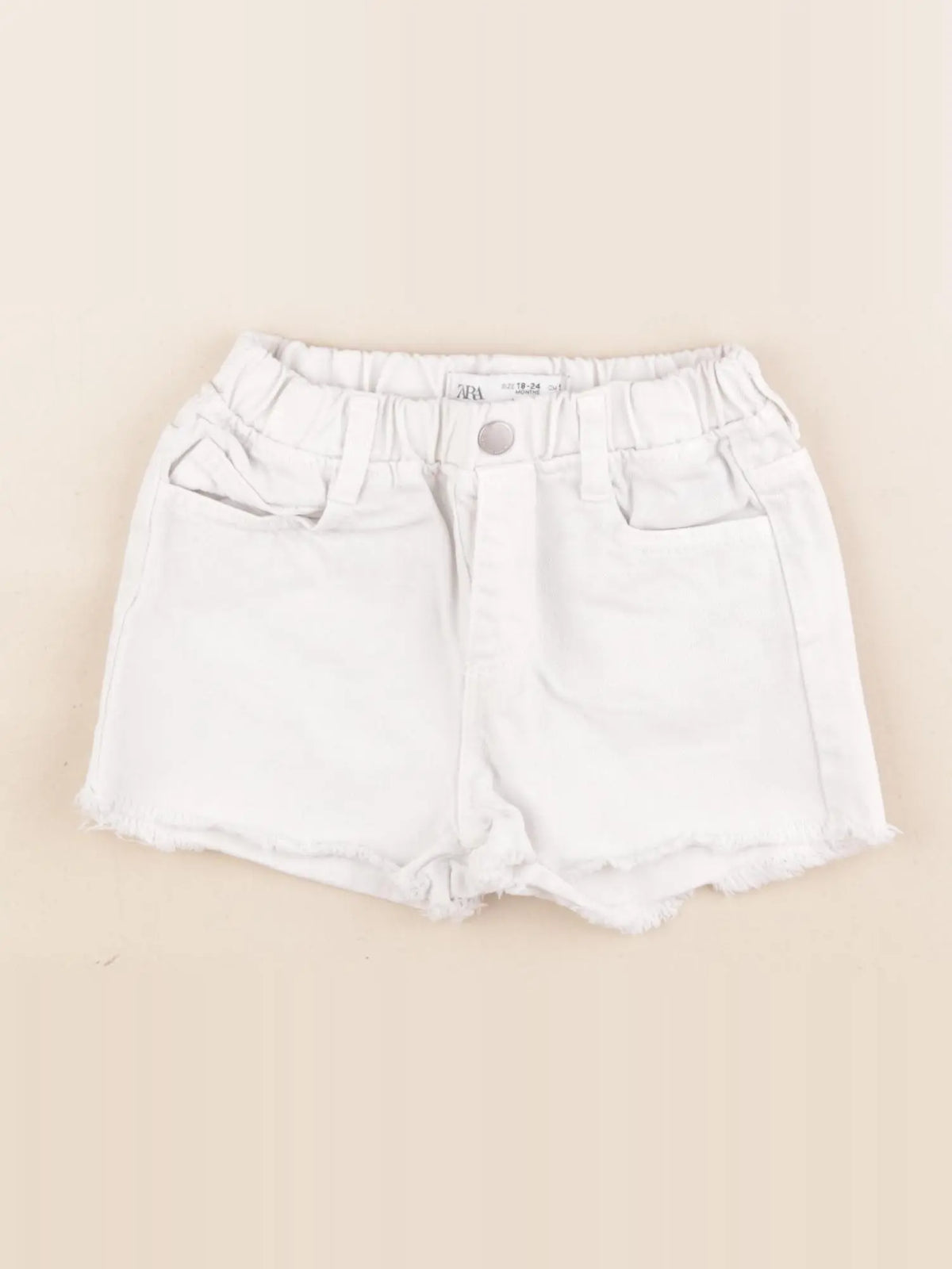 Zara - short blanc - 18/24 mois