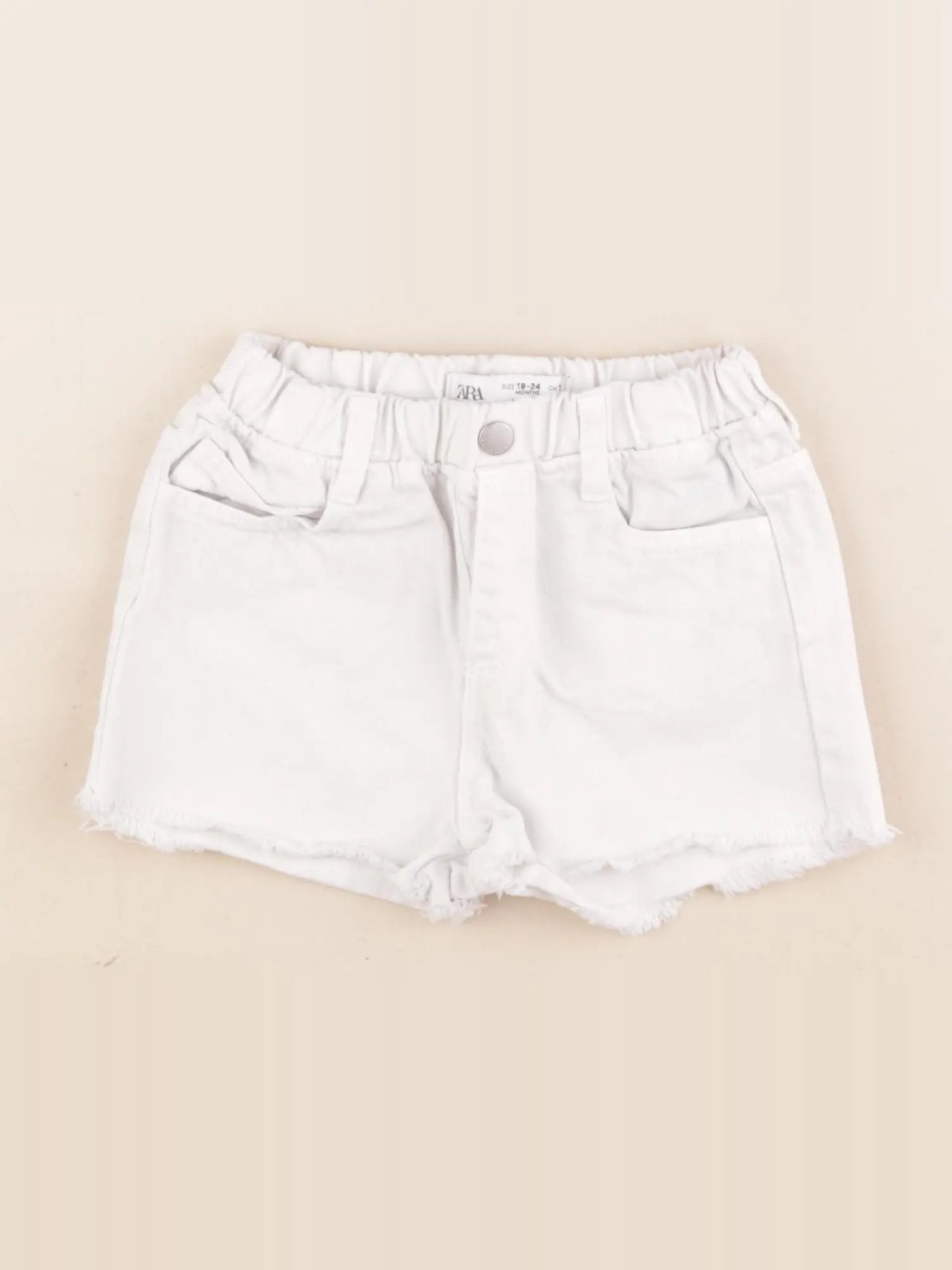 Zara - short blanc - 18/24 mois