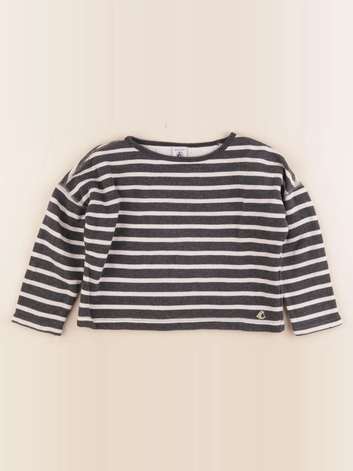 Petit Bateau - sweat noir - 5 ans