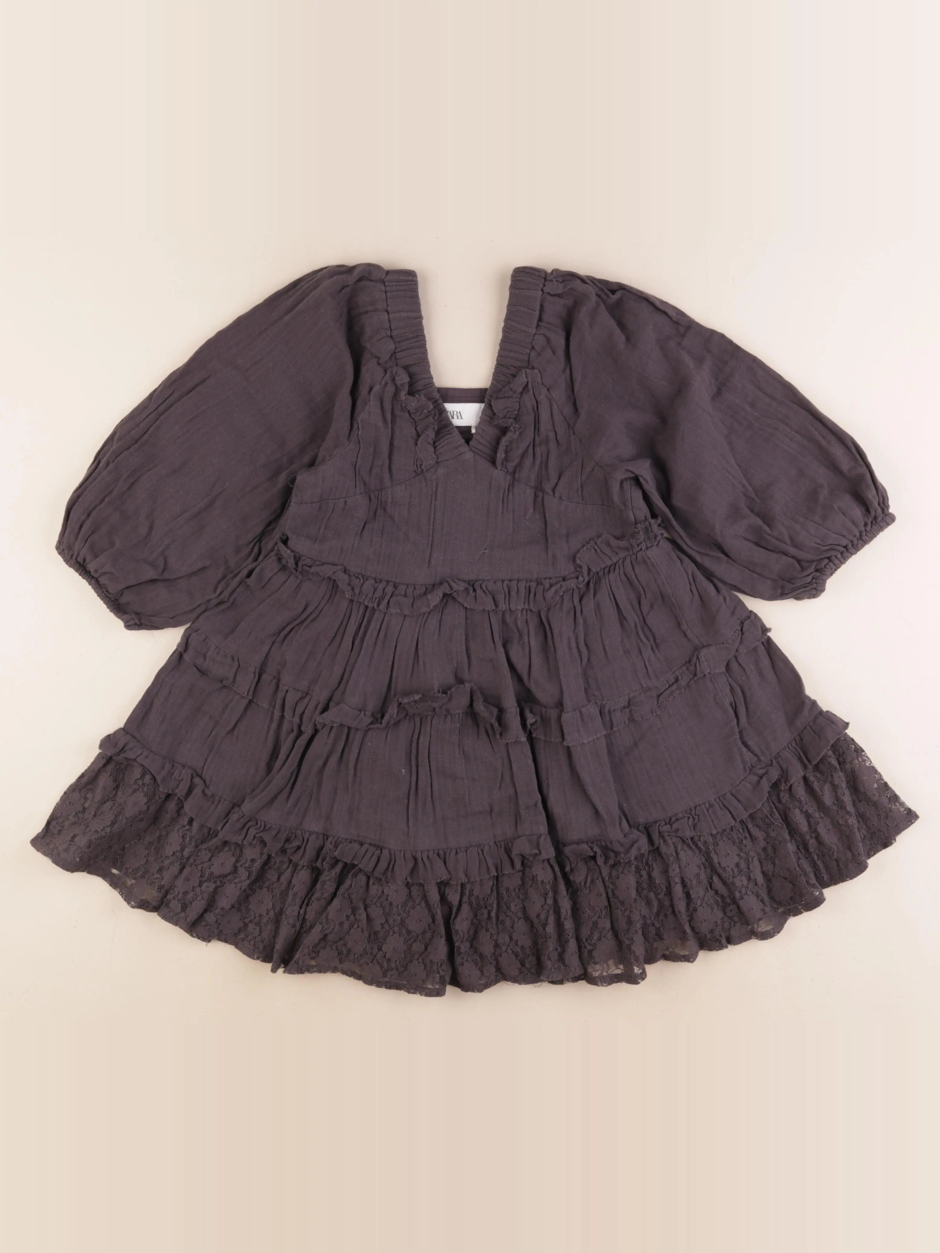 Zara - robe gris - 7 ans