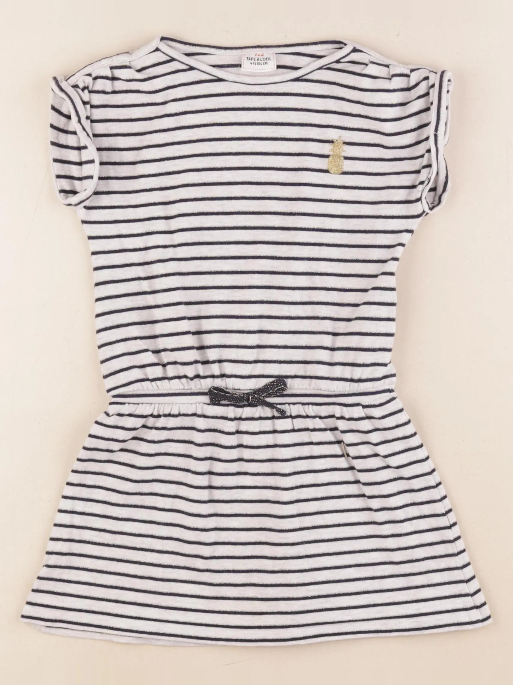 Tape à l'oeil - robe bleu, blanc - 4 ans