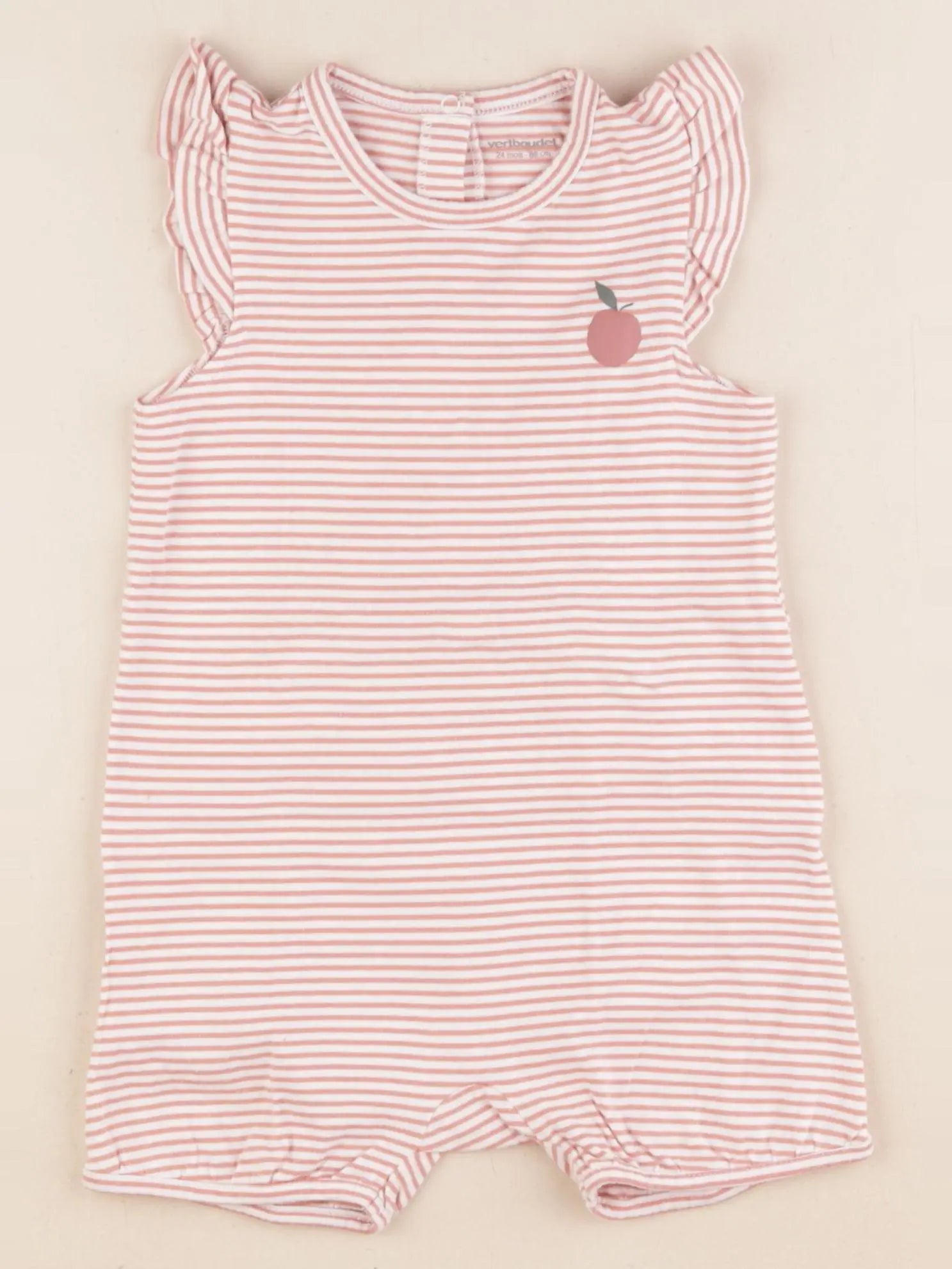 Vertbaudet - pyjama coton rose - 24 mois