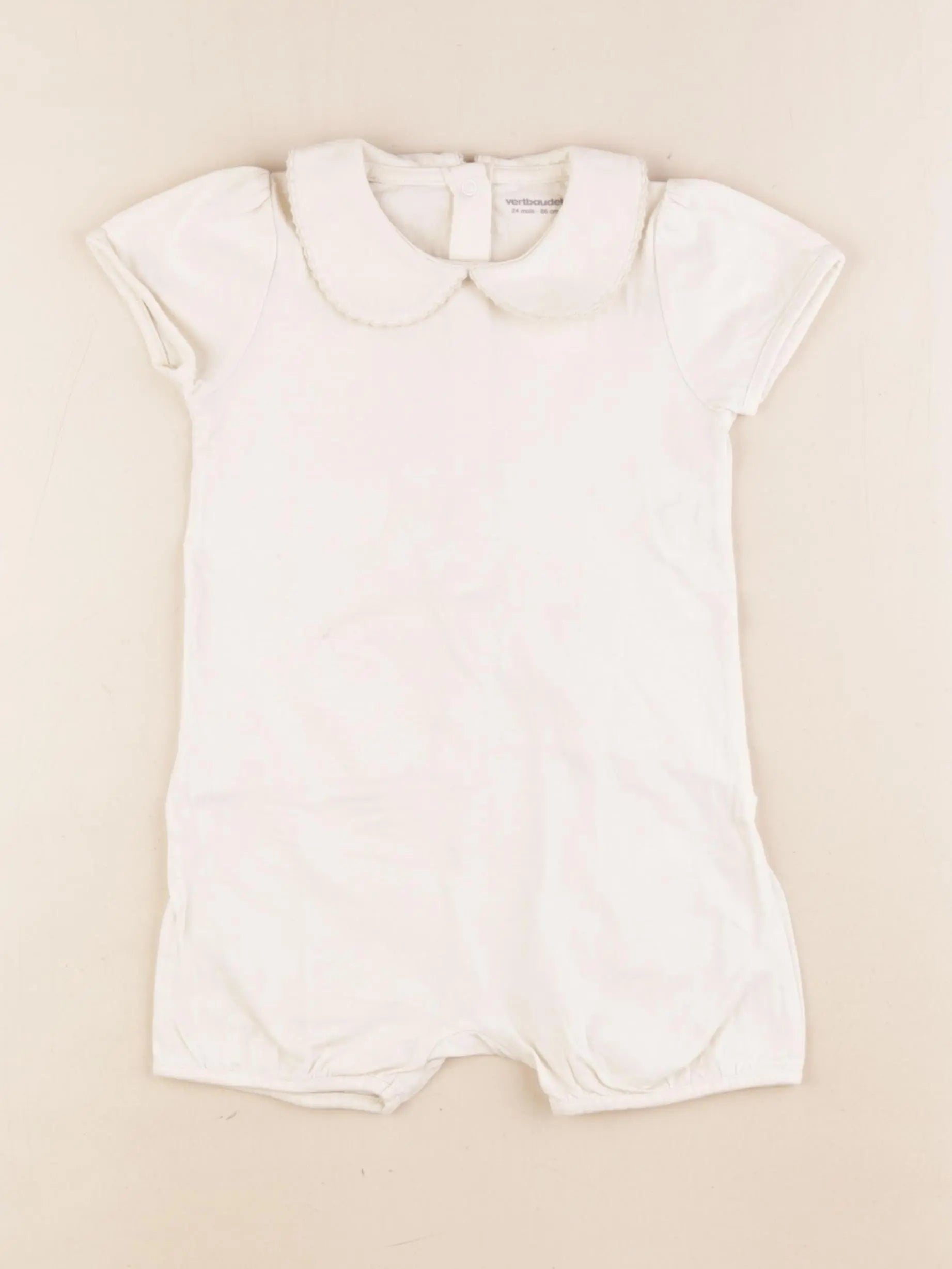 Vertbaudet - pyjama coton beige - 24 mois