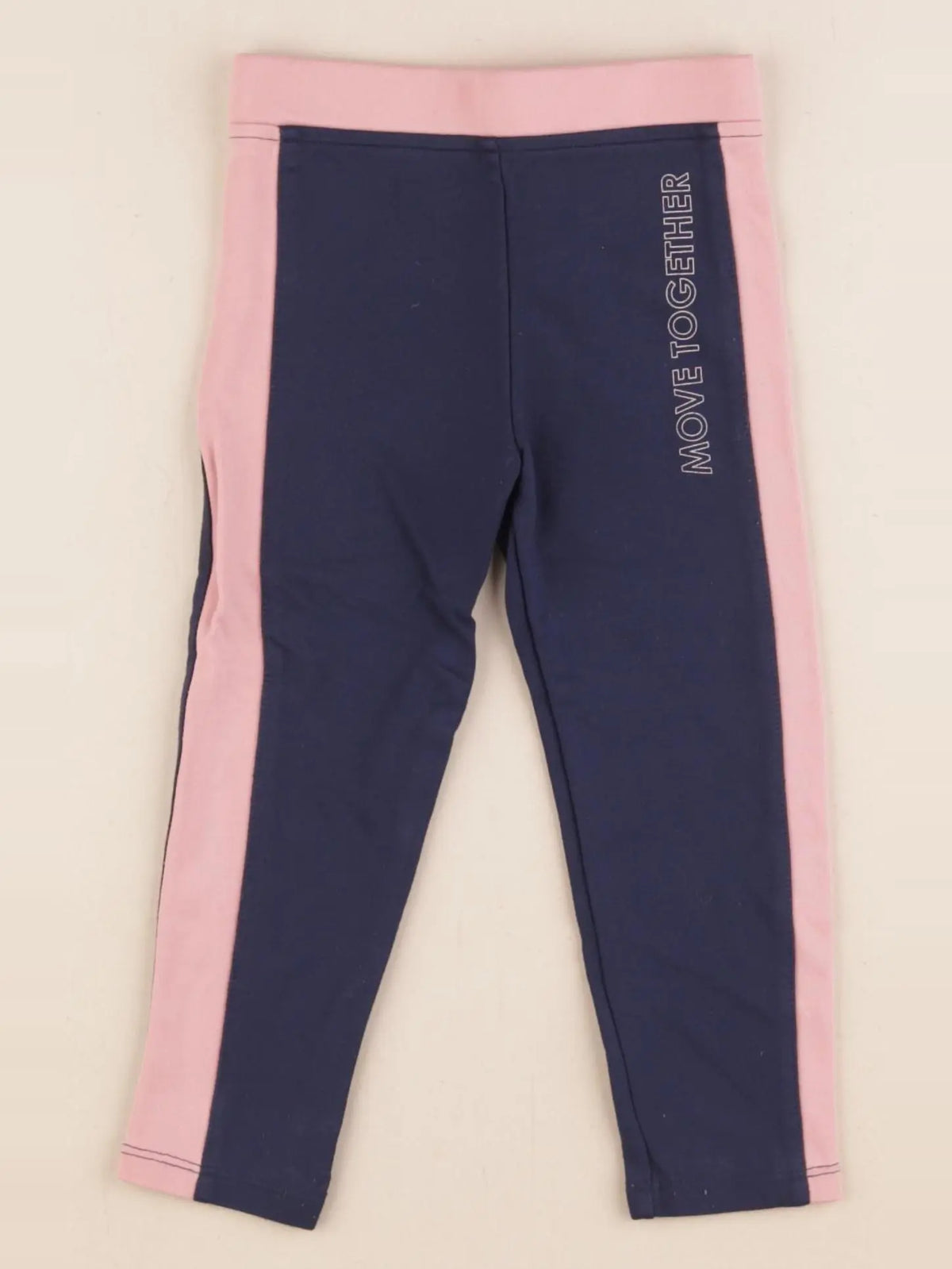 Vertbaudet - legging bleu, rose - 3 ans