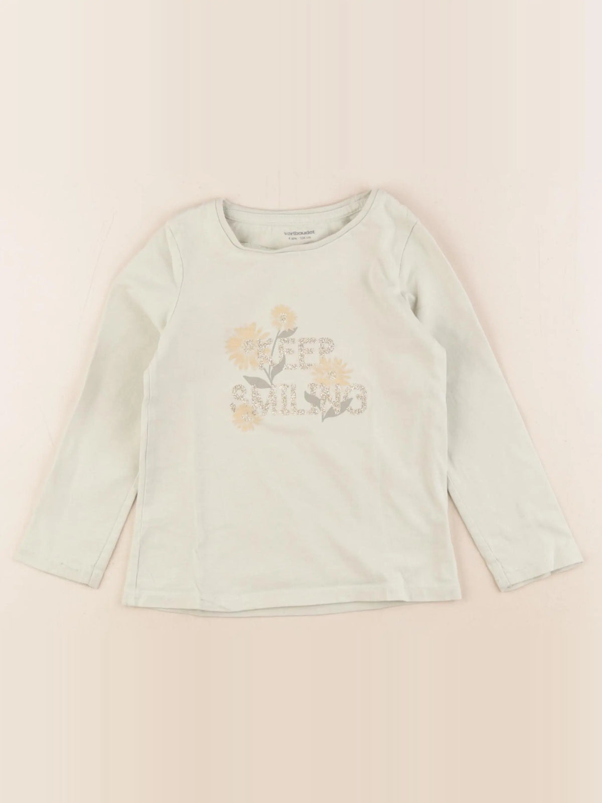 Vertbaudet - tee-shirt vert - 4 ans
