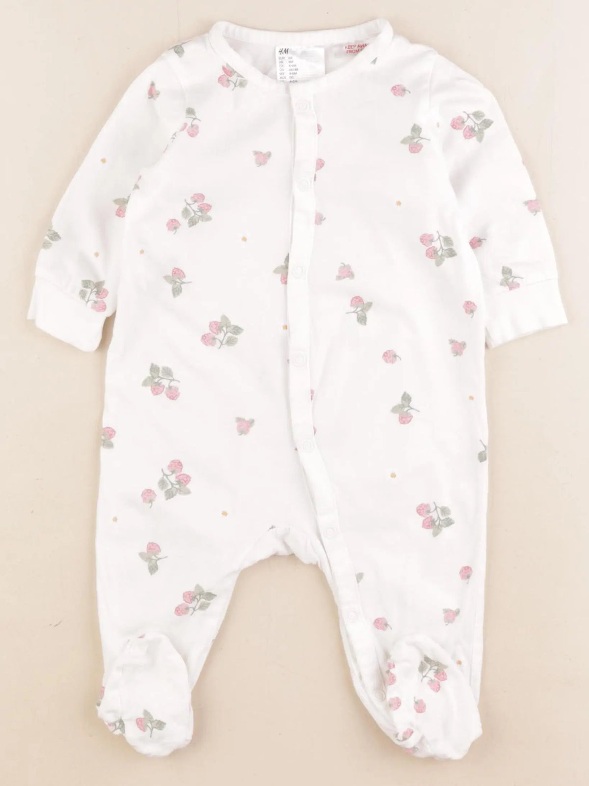 H&M - pyjama coton multicolore - 4/6 mois