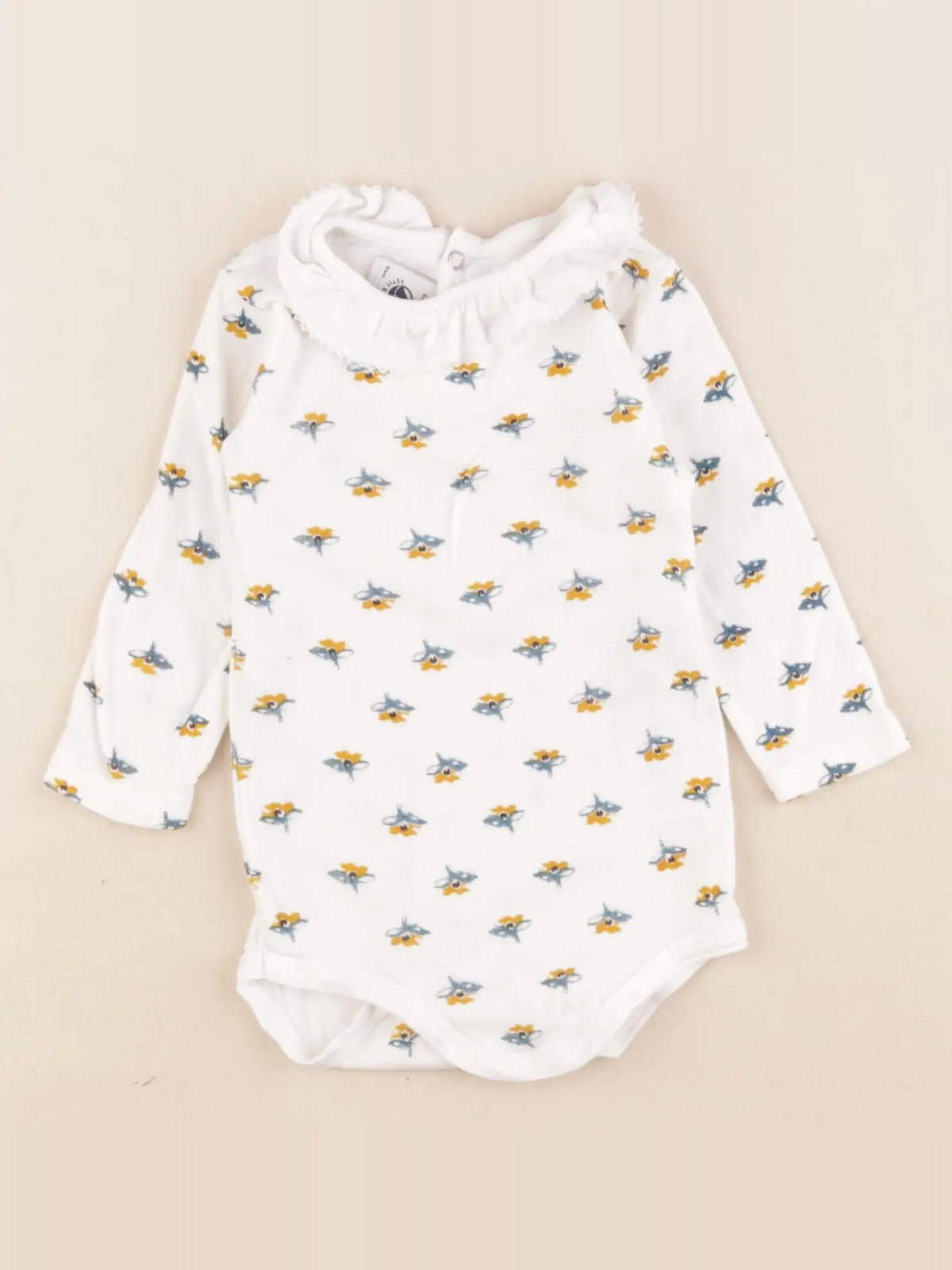 Petit Bateau - body à col multicolore - 6 mois
