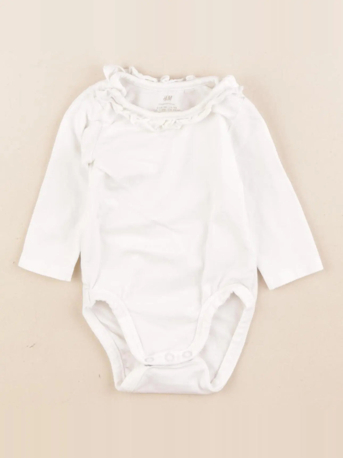 H&M - body à col blanc - 1/2 mois