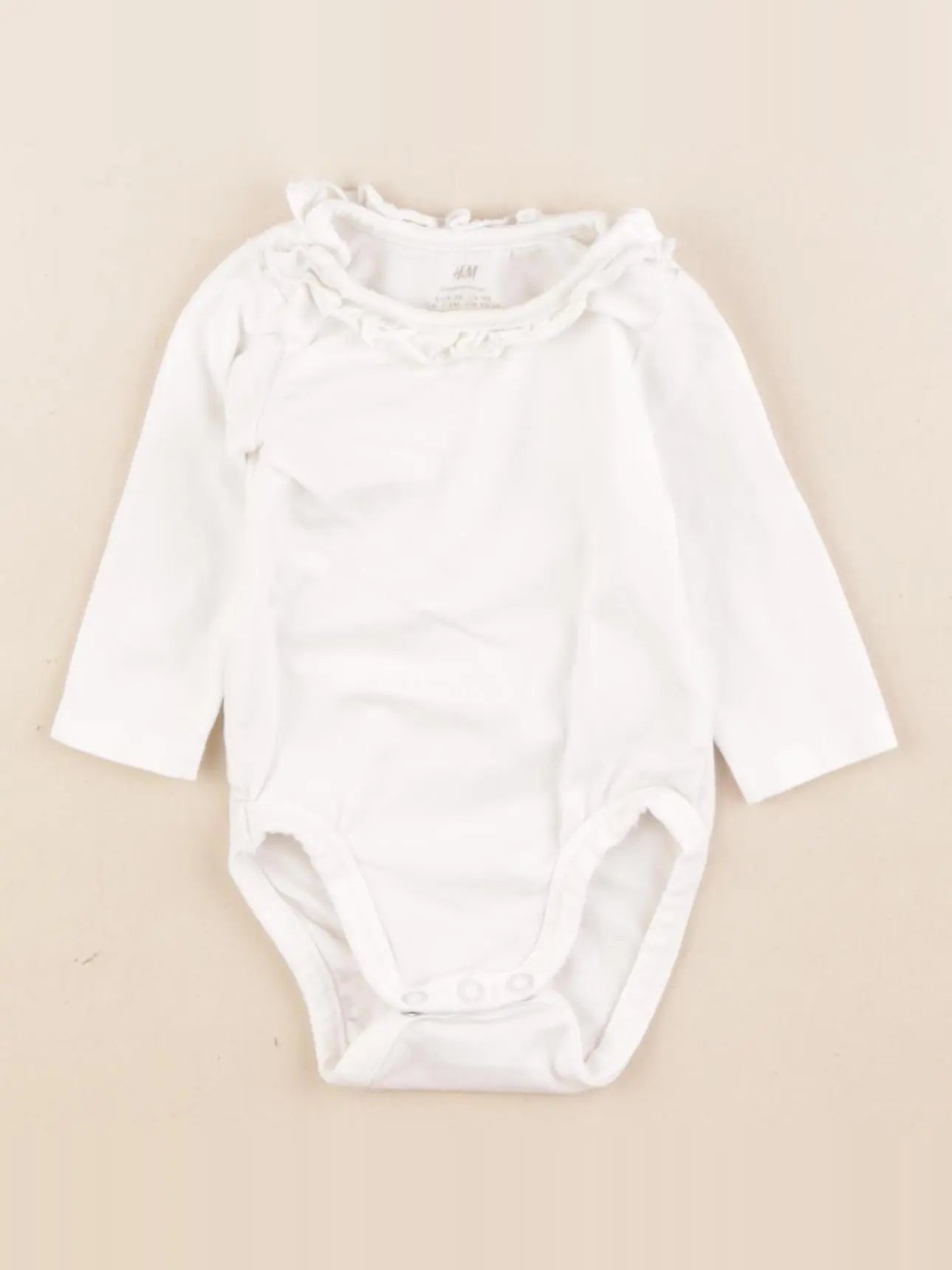 H&M - body à col blanc - 1/2 mois