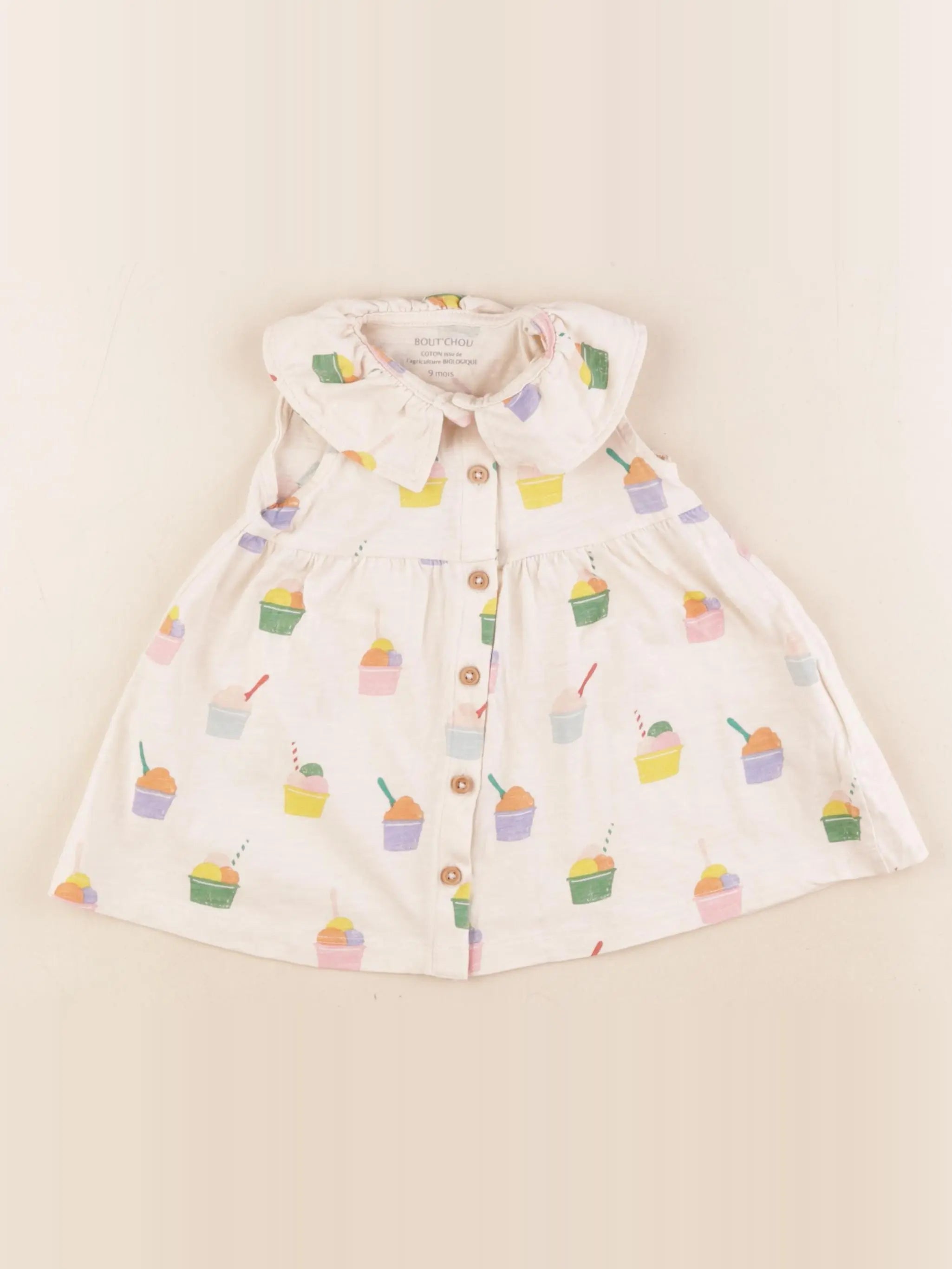 Boutchou - robe multicolore - 9 mois