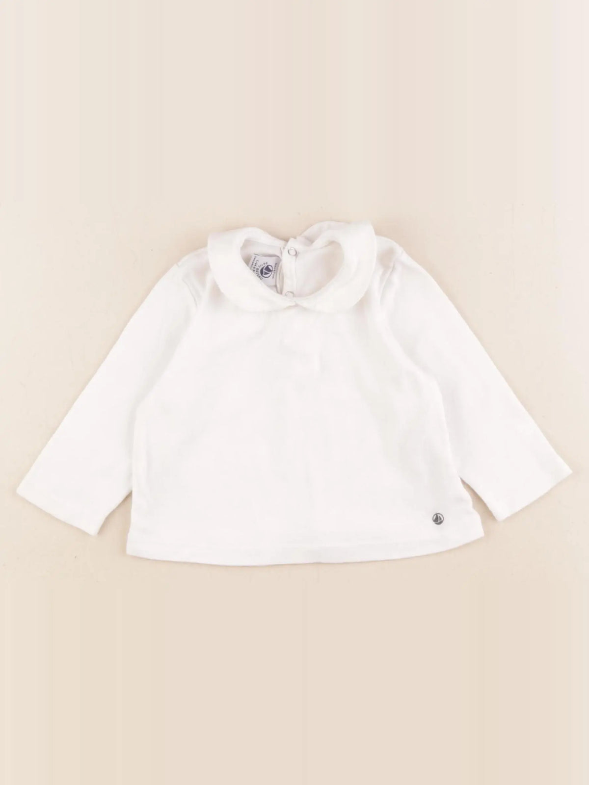 Petit Bateau - tee-shirt blanc - 6 mois