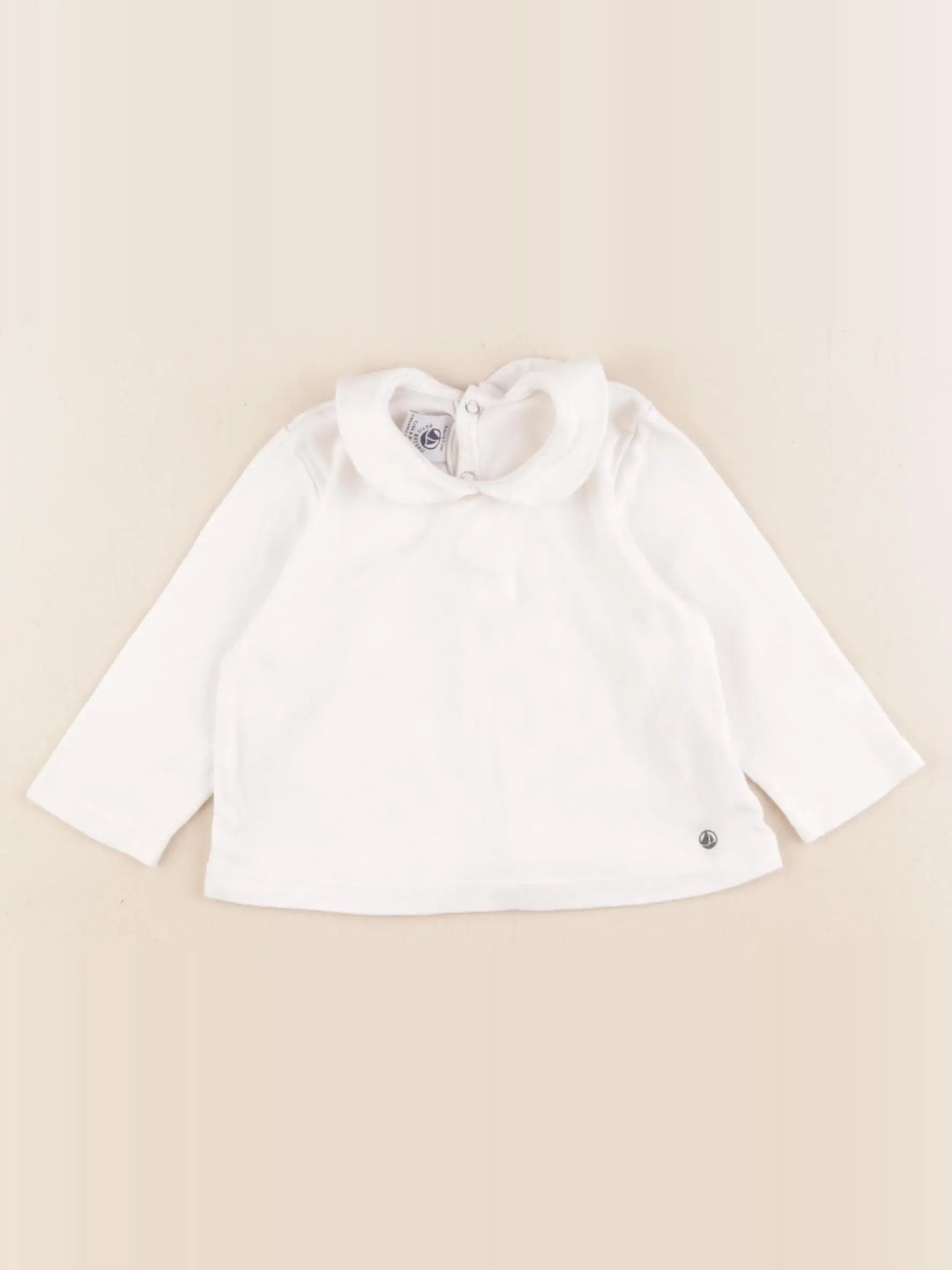 Petit Bateau - tee-shirt blanc - 6 mois