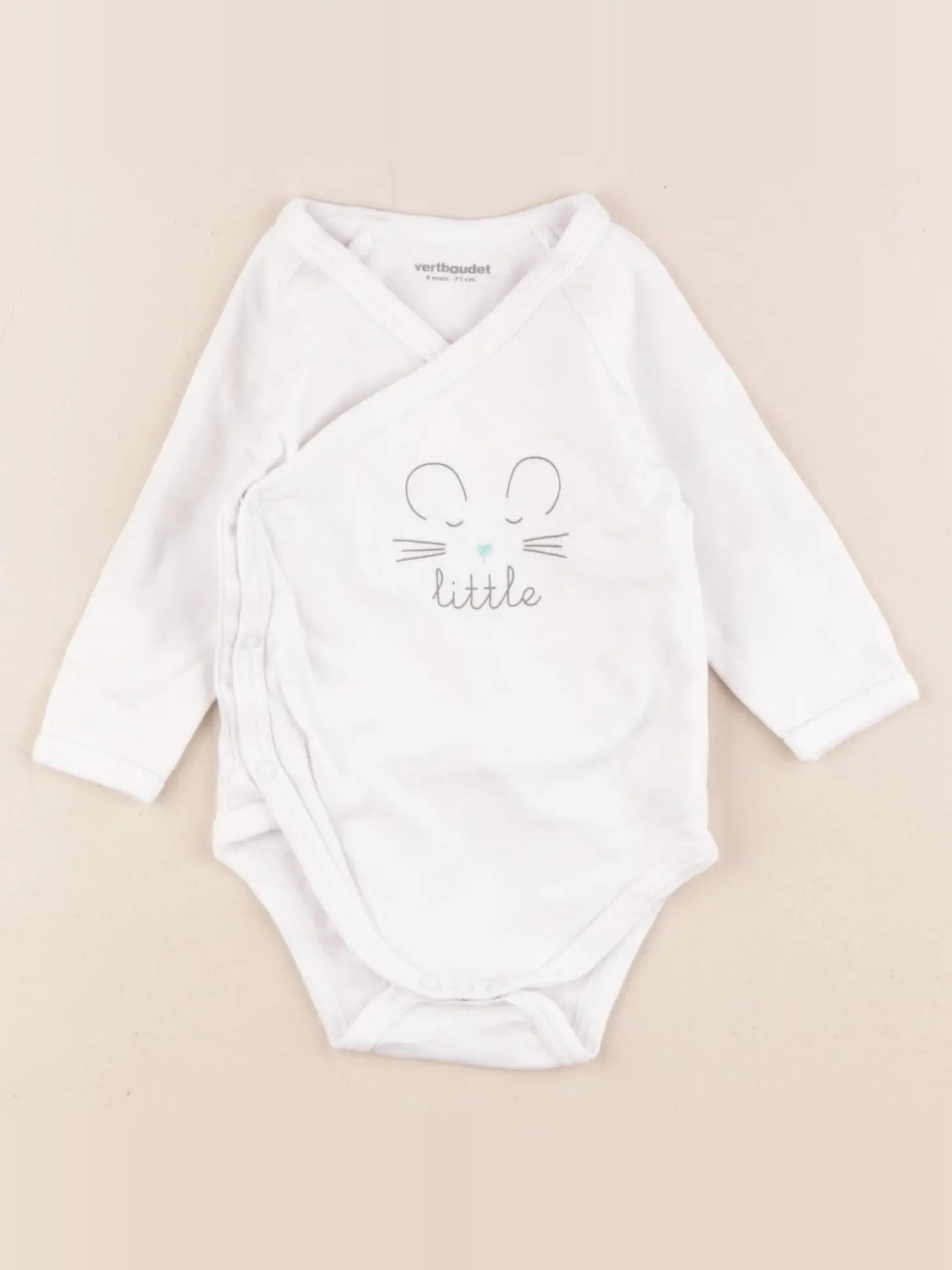 Vertbaudet - body blanc - 9 mois