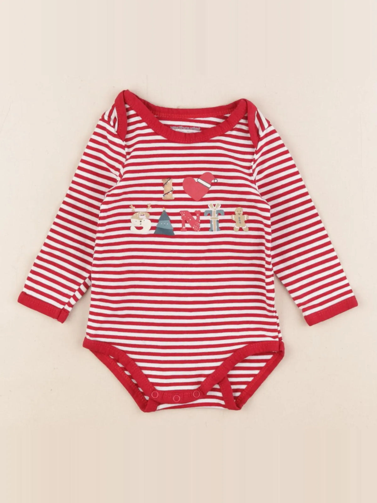 Vertbaudet - body rouge - 9 mois