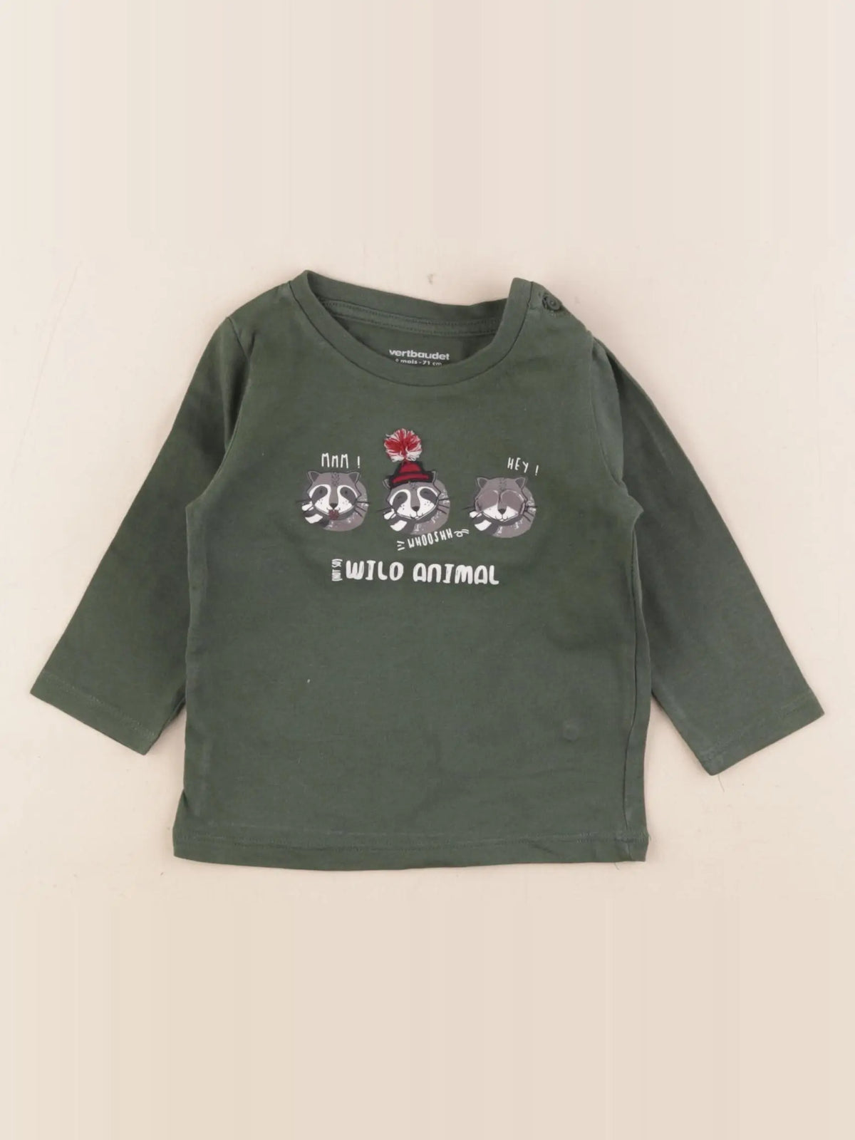 Vertbaudet - tee-shirt vert - 9 mois