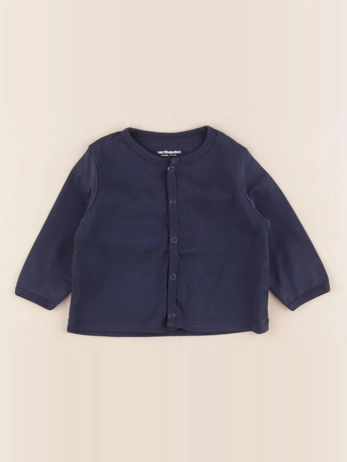 Vertbaudet - sweat bleu - 9 mois