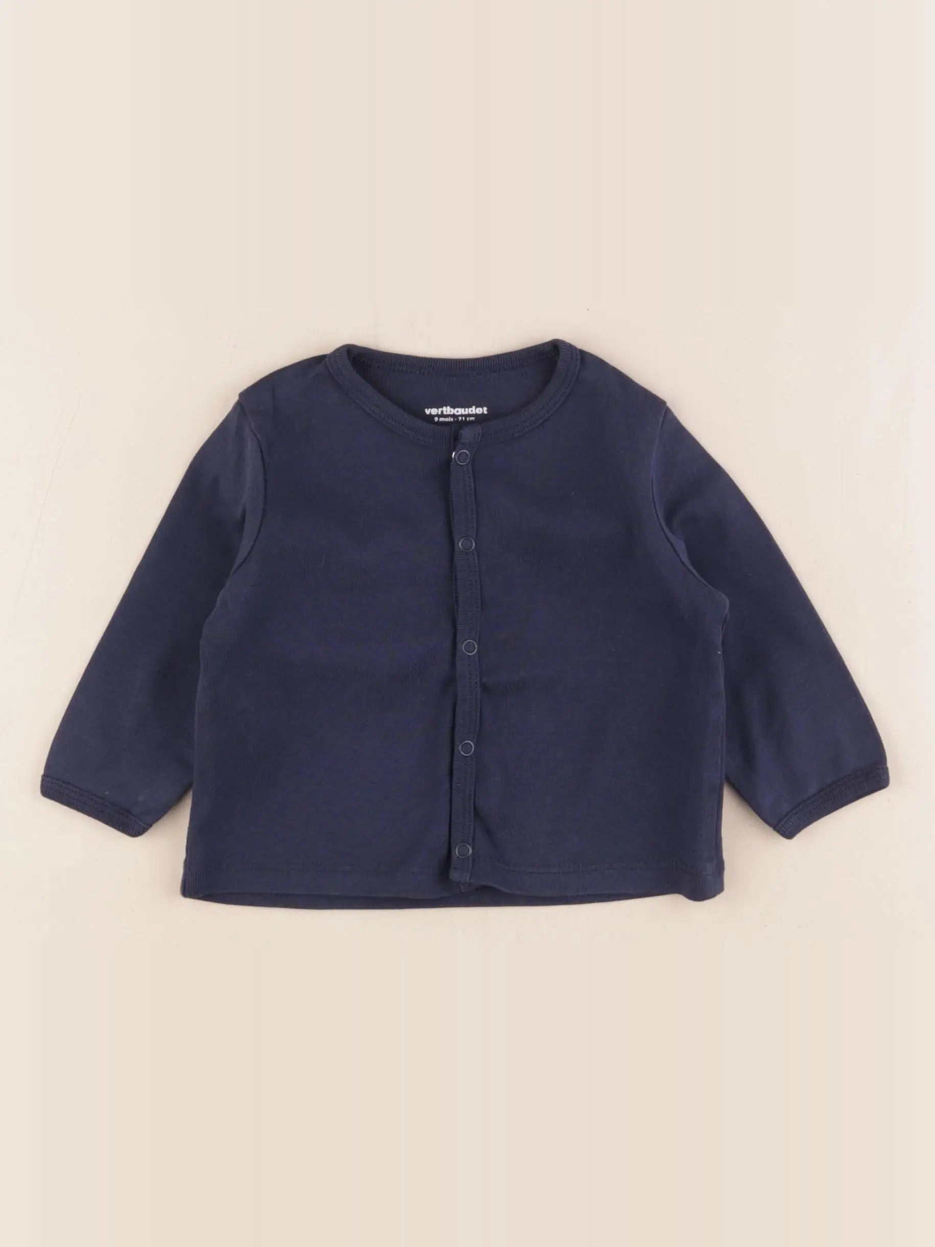 Vertbaudet - sweat bleu - 9 mois