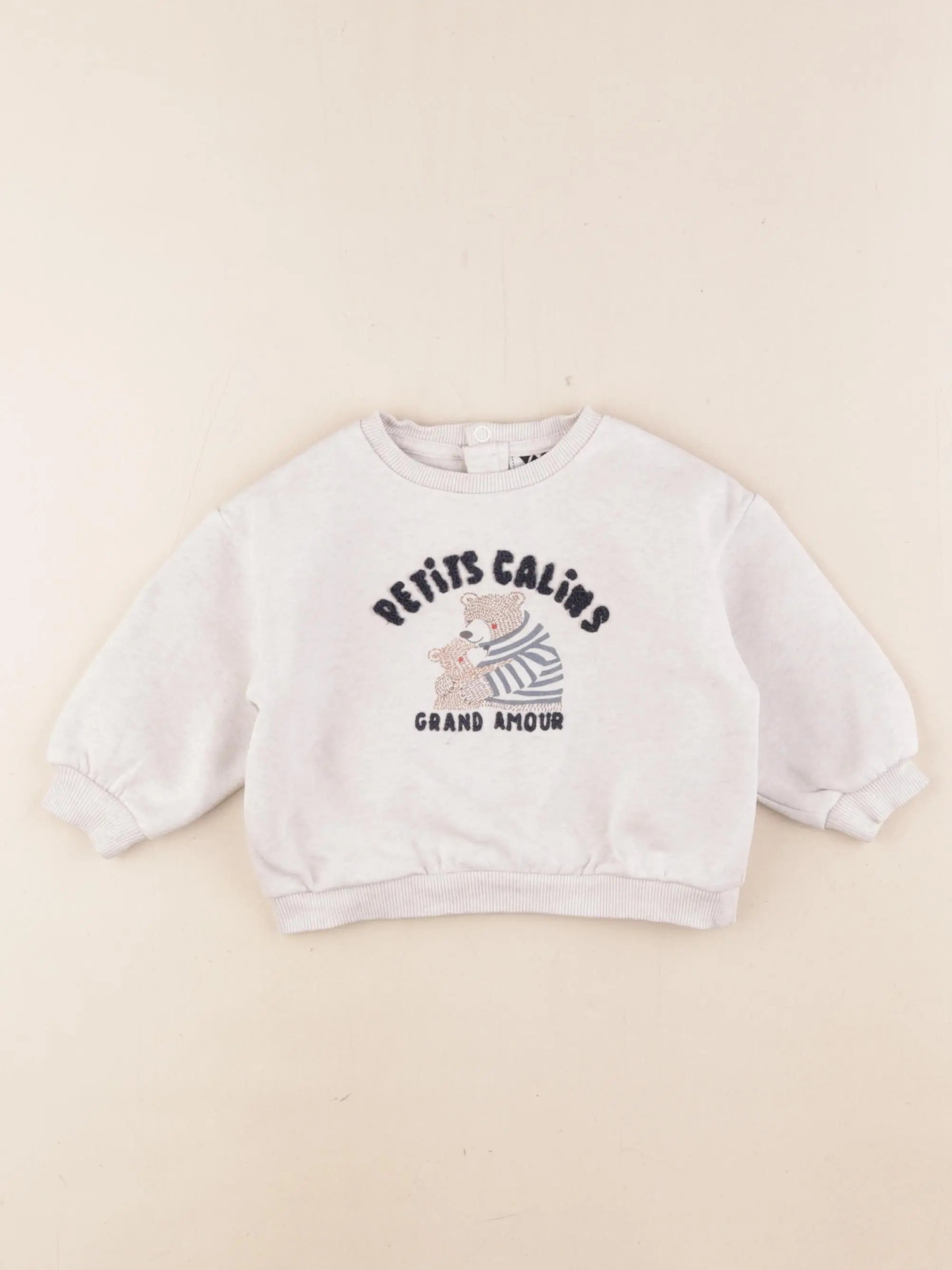 Tape à l'oeil - sweat gris - 9 mois