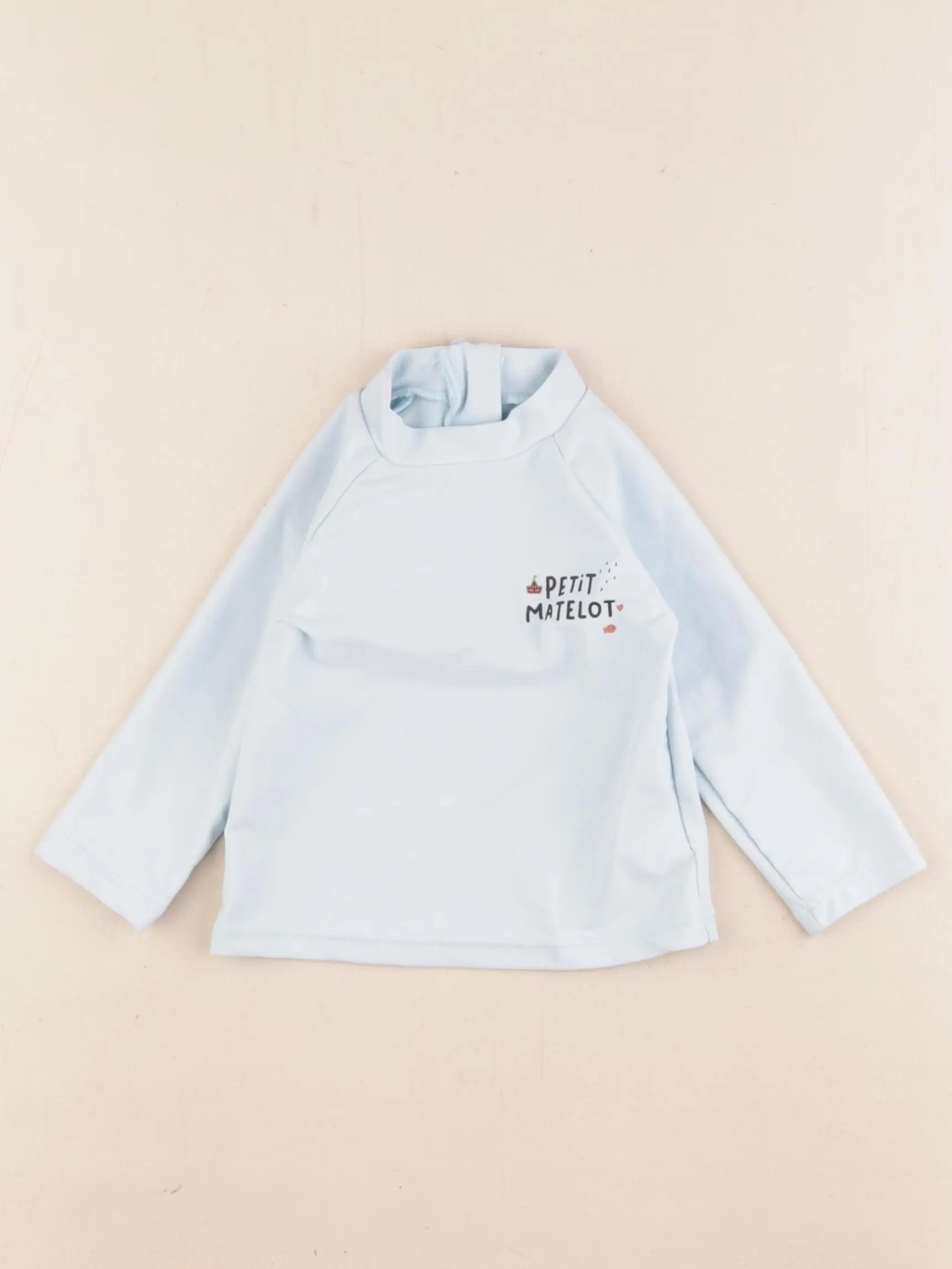 Vertbaudet - tee-shirt de bain bleu - 6 mois