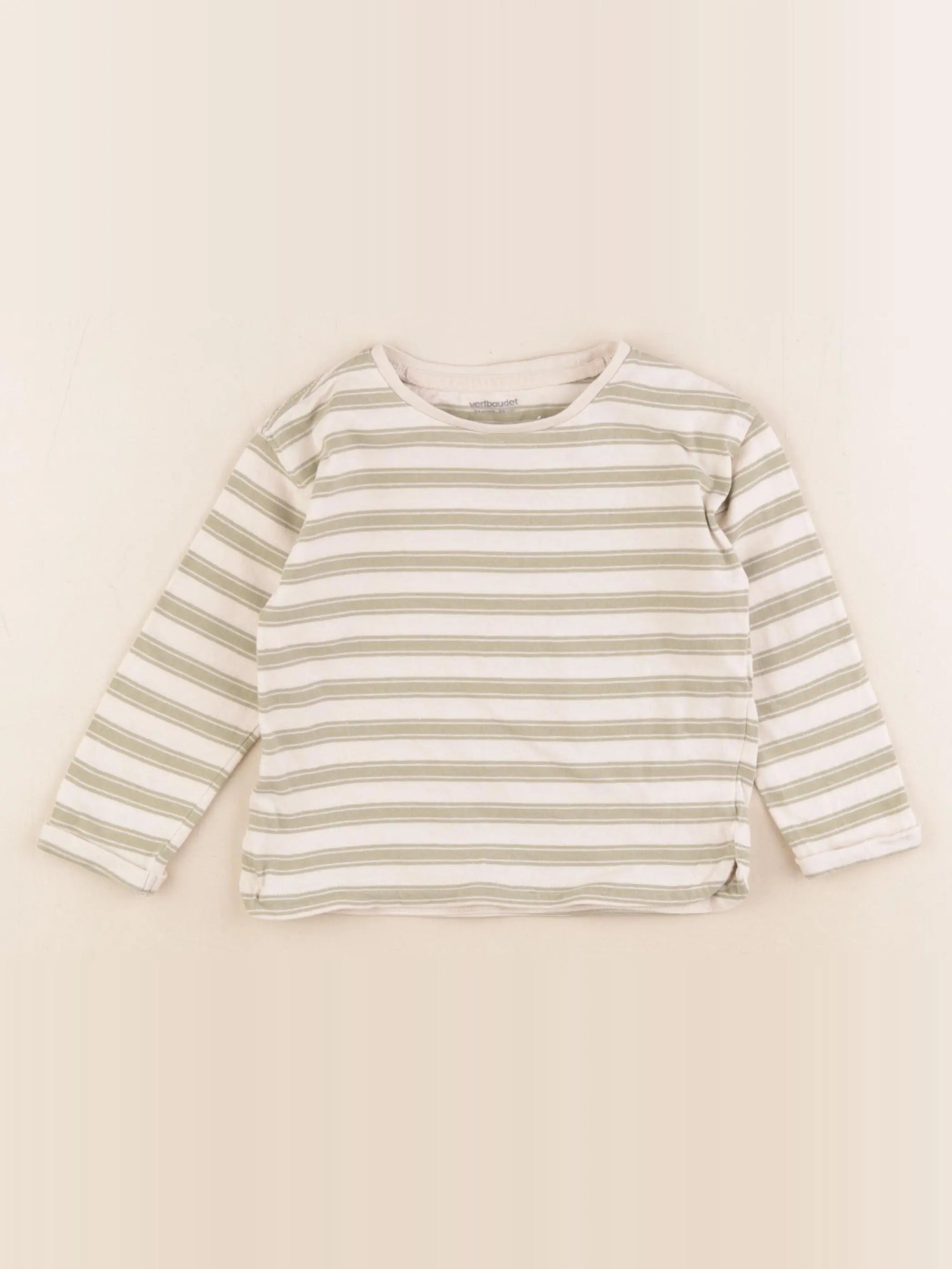Vertbaudet - tee-shirt blanc, vert - 24 mois