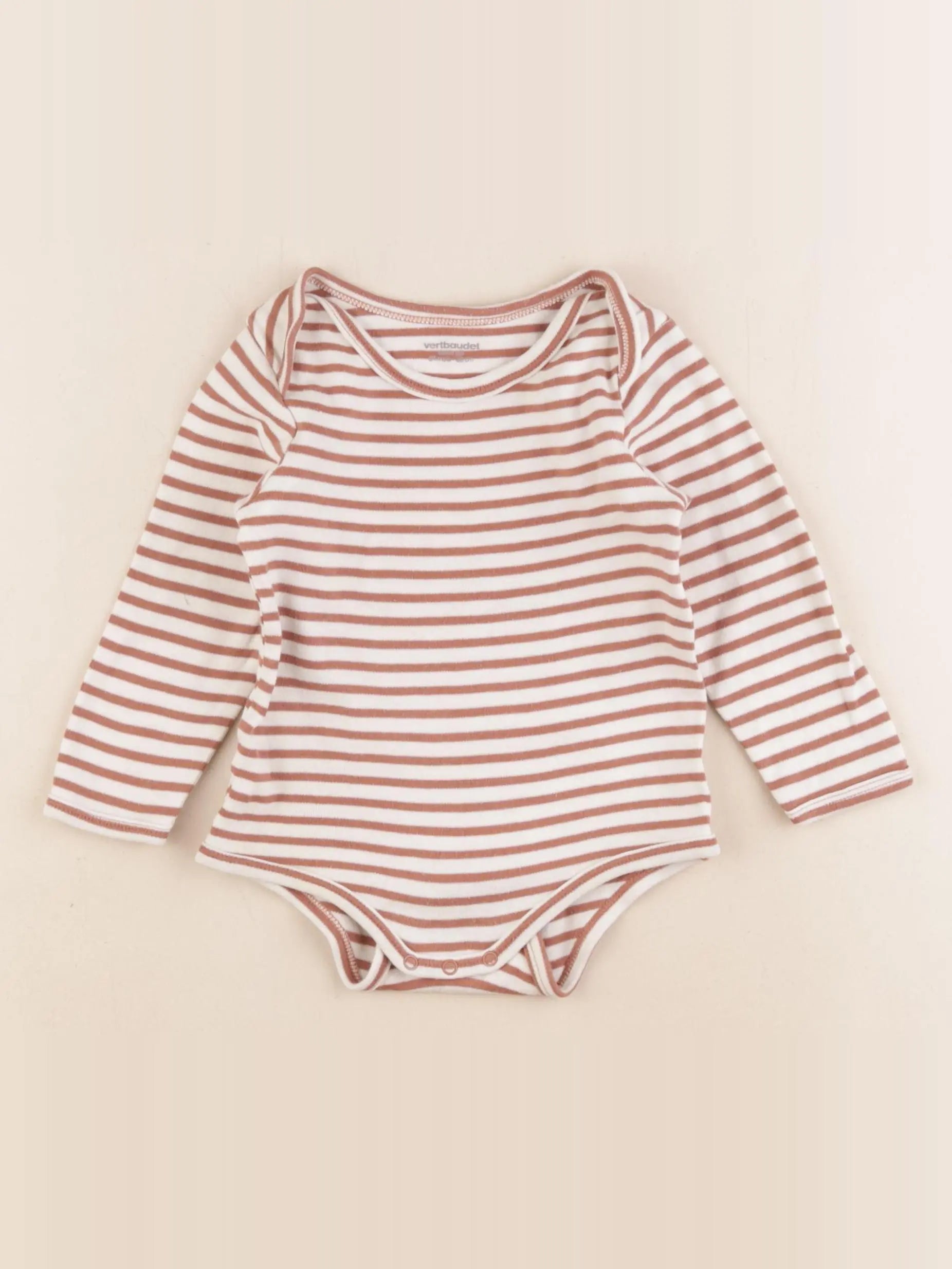 Vertbaudet - body marron - 24 mois