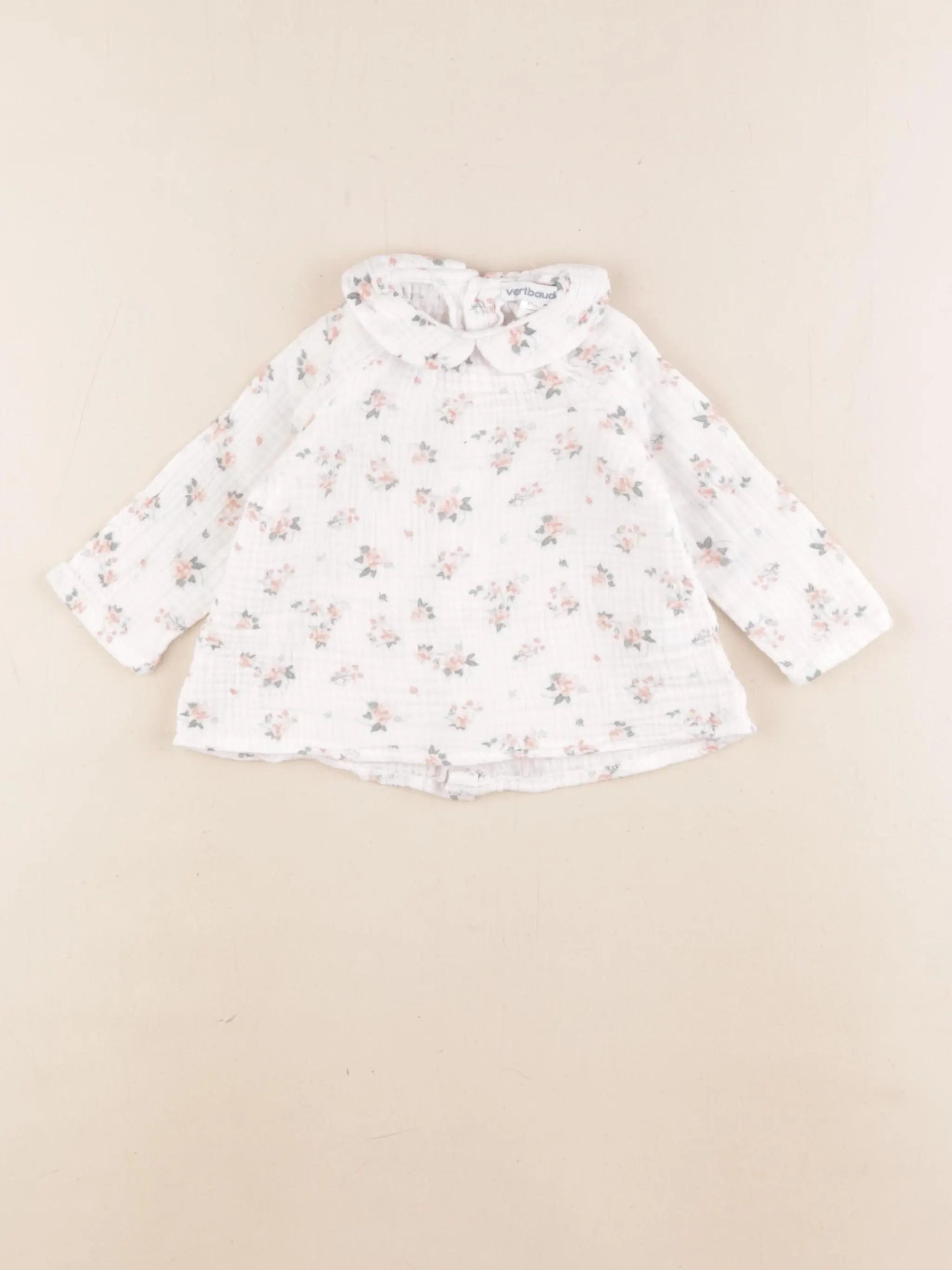 Vertbaudet - blouse blanc - 6 mois