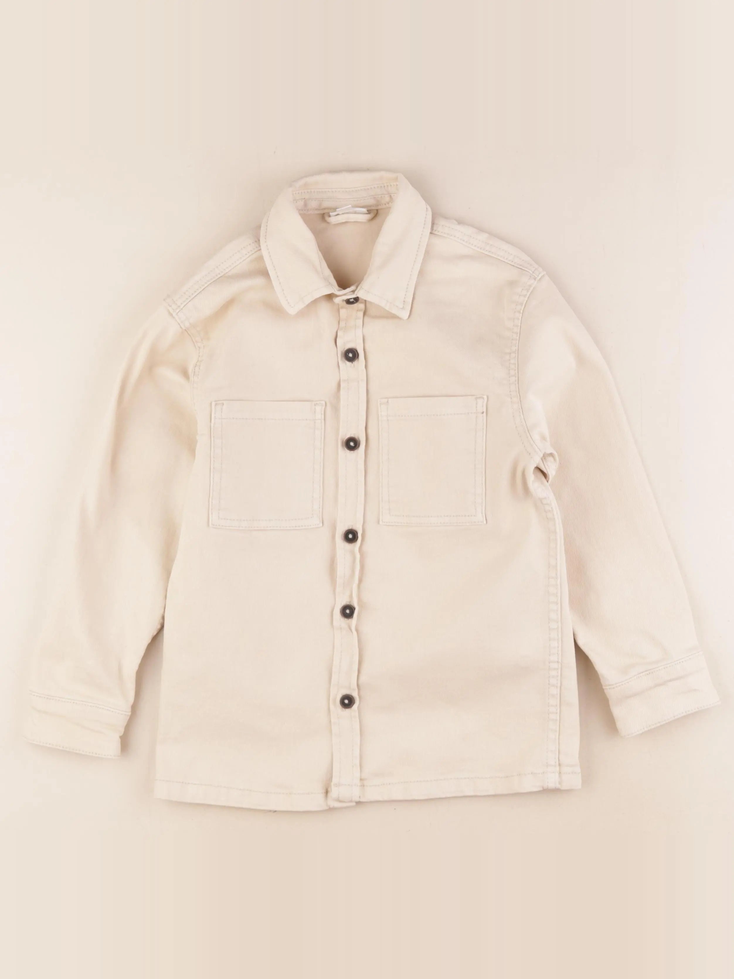 Vertbaudet - veste imprimé au dos beige - 8 ans