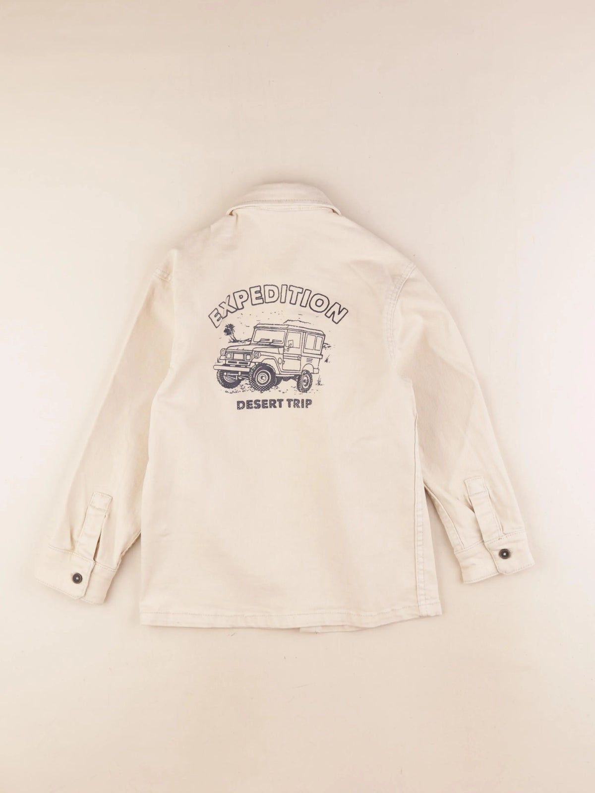 Vertbaudet - veste imprimé au dos beige - 8 ans